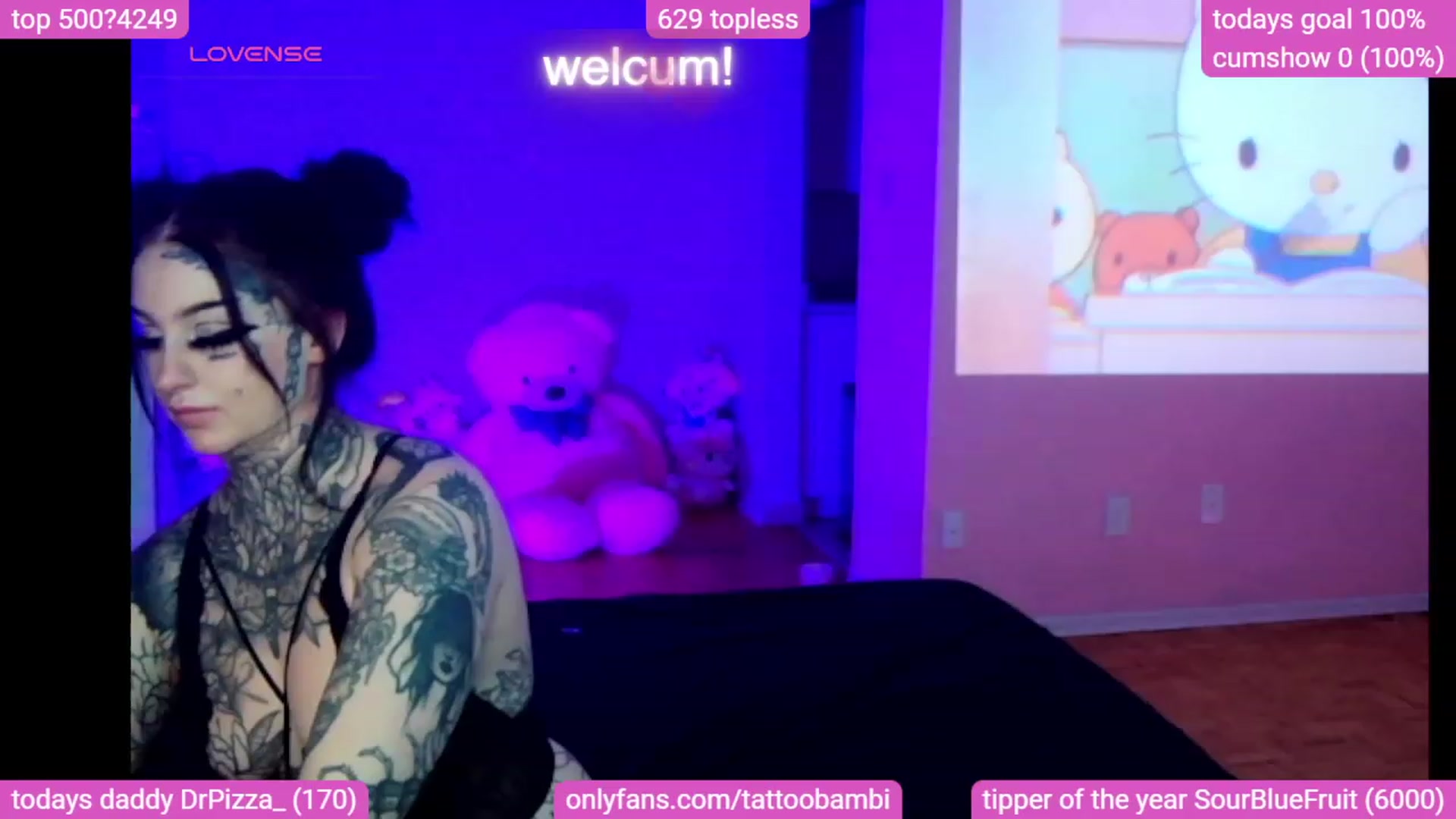 Gallery image thumbnail from Tattoobambi's myfreecams stream on, 12/03/2023, 05:37 image 18 of 20