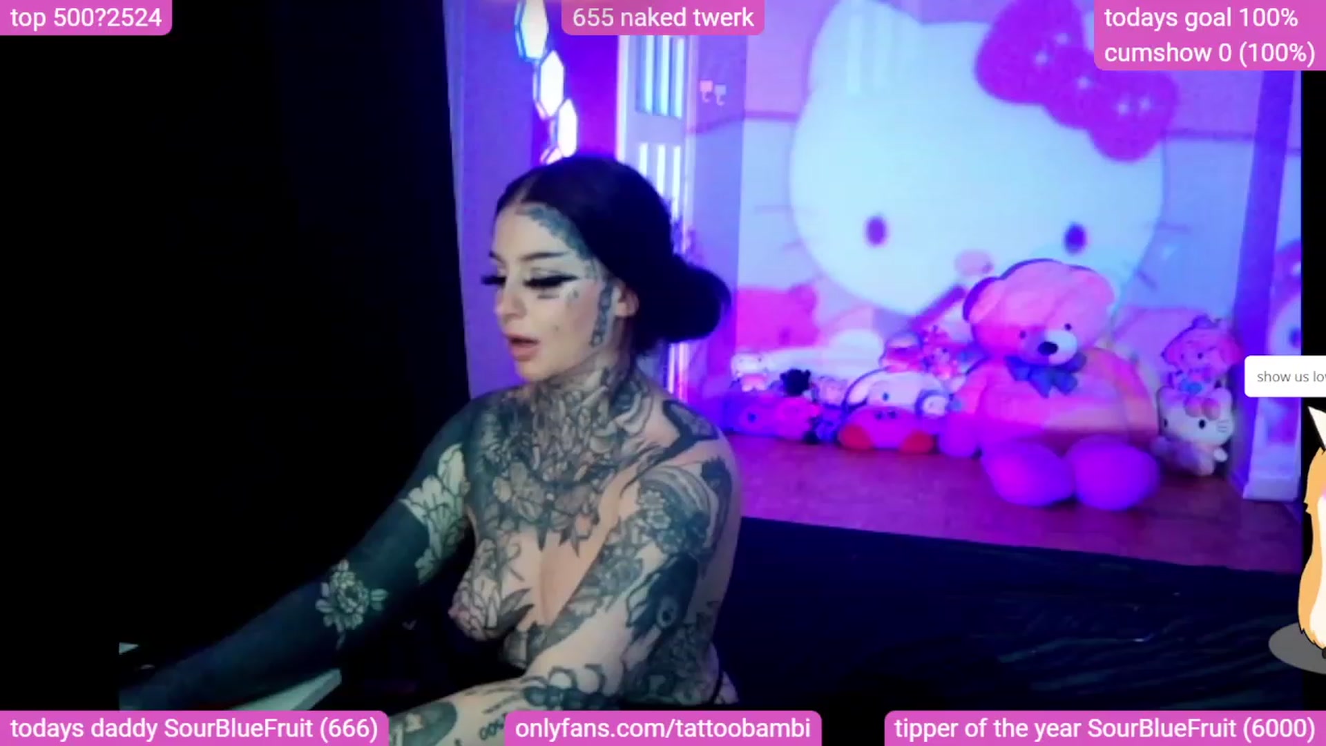 Gallery image thumbnail from Tattoobambi's myfreecams stream on, 12/03/2023, 06:59 image 19 of 20