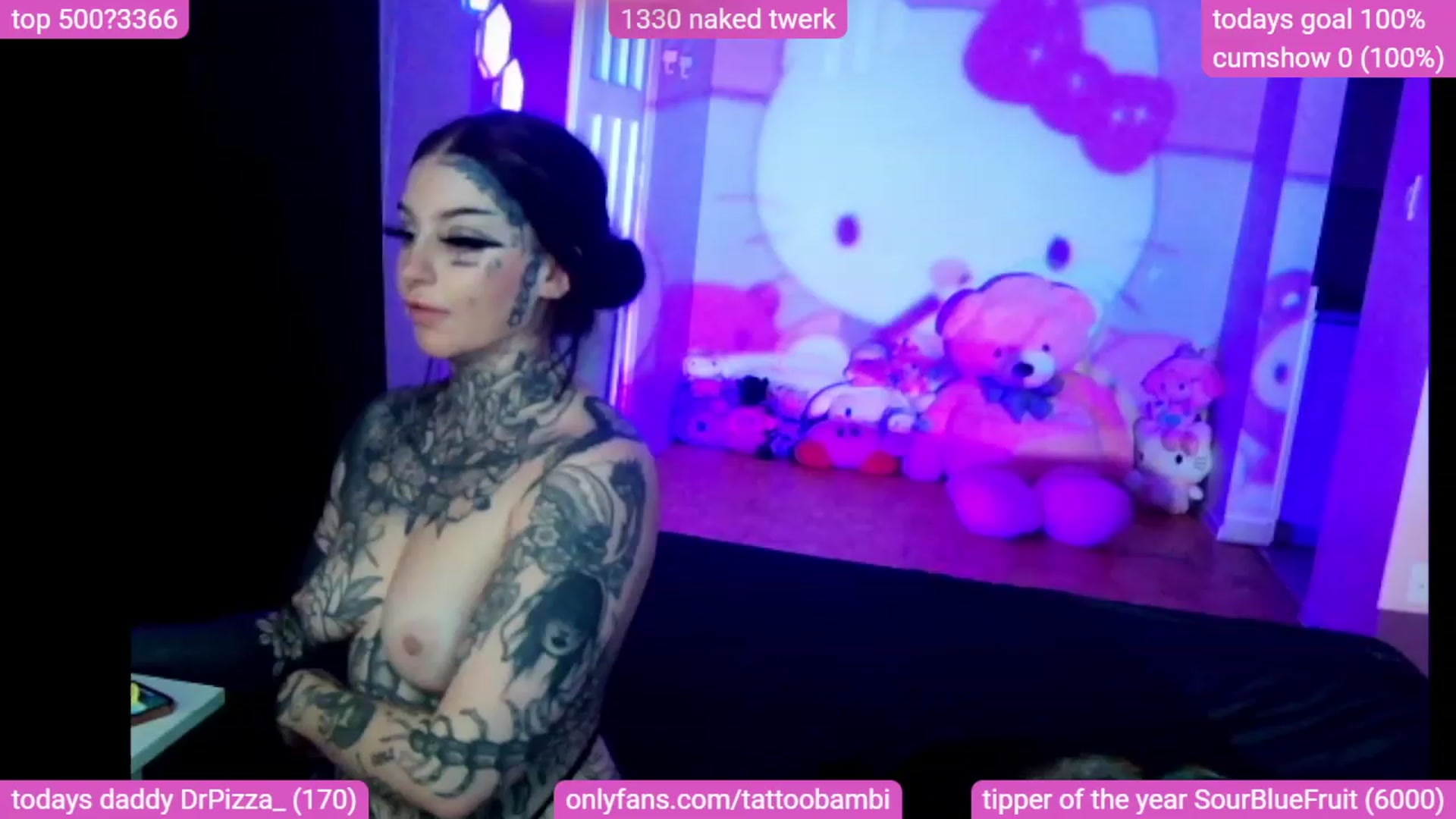 Gallery image thumbnail from Tattoobambi's myfreecams stream on, 12/03/2023, 06:59 image 6 of 20