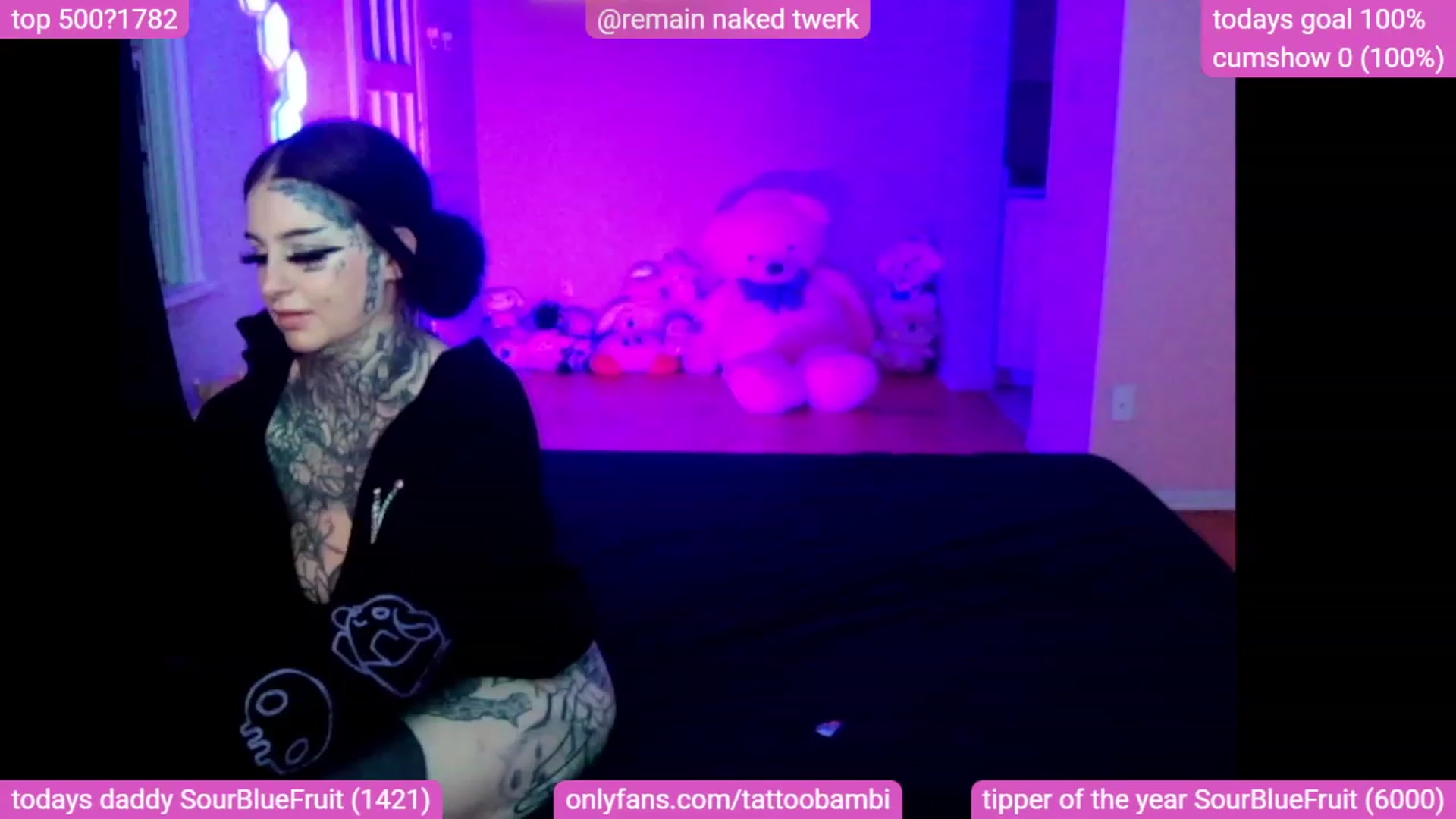 Gallery image thumbnail from Tattoobambi's myfreecams stream on, 12/03/2023, 07:56 image 17 of 20