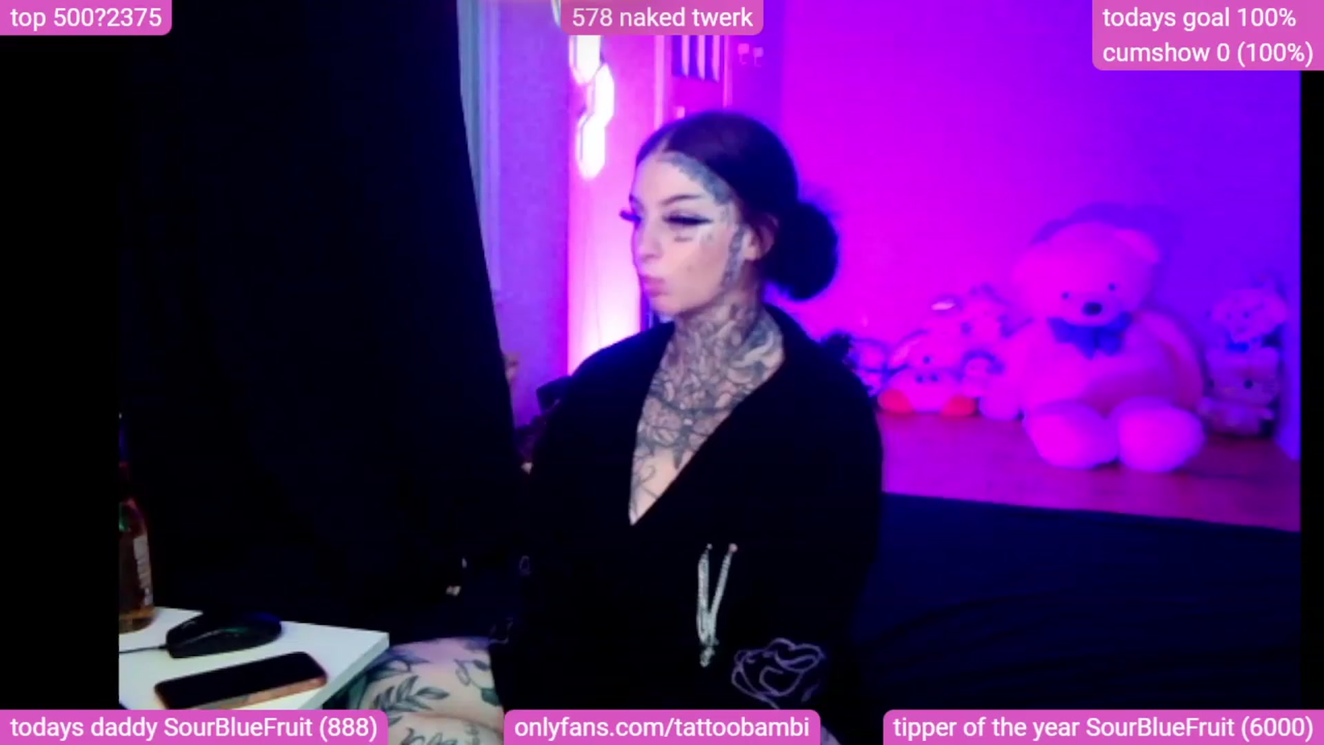 Gallery image thumbnail from Tattoobambi's myfreecams stream on, 12/03/2023, 07:56 image 4 of 20