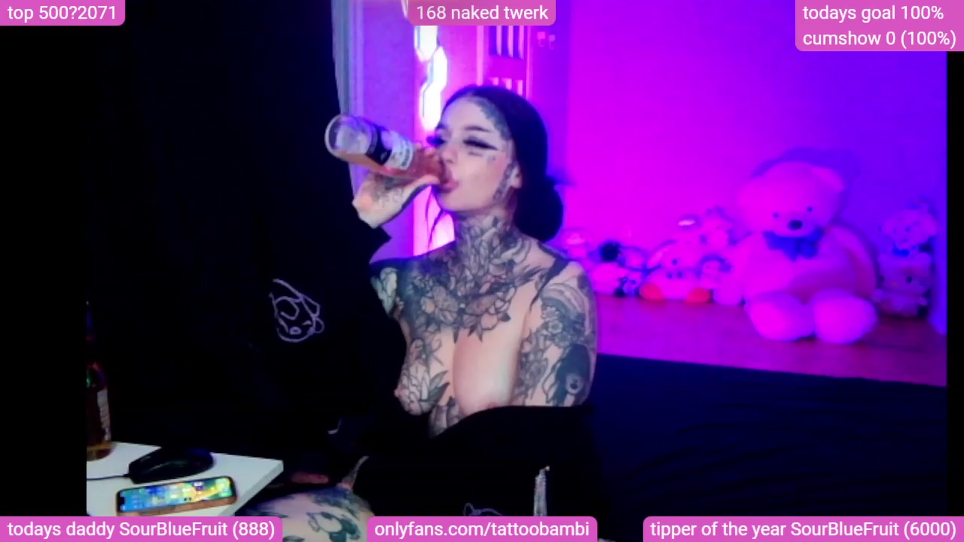 Gallery image thumbnail from Tattoobambi's myfreecams stream on, 12/03/2023, 07:56 image 9 of 20