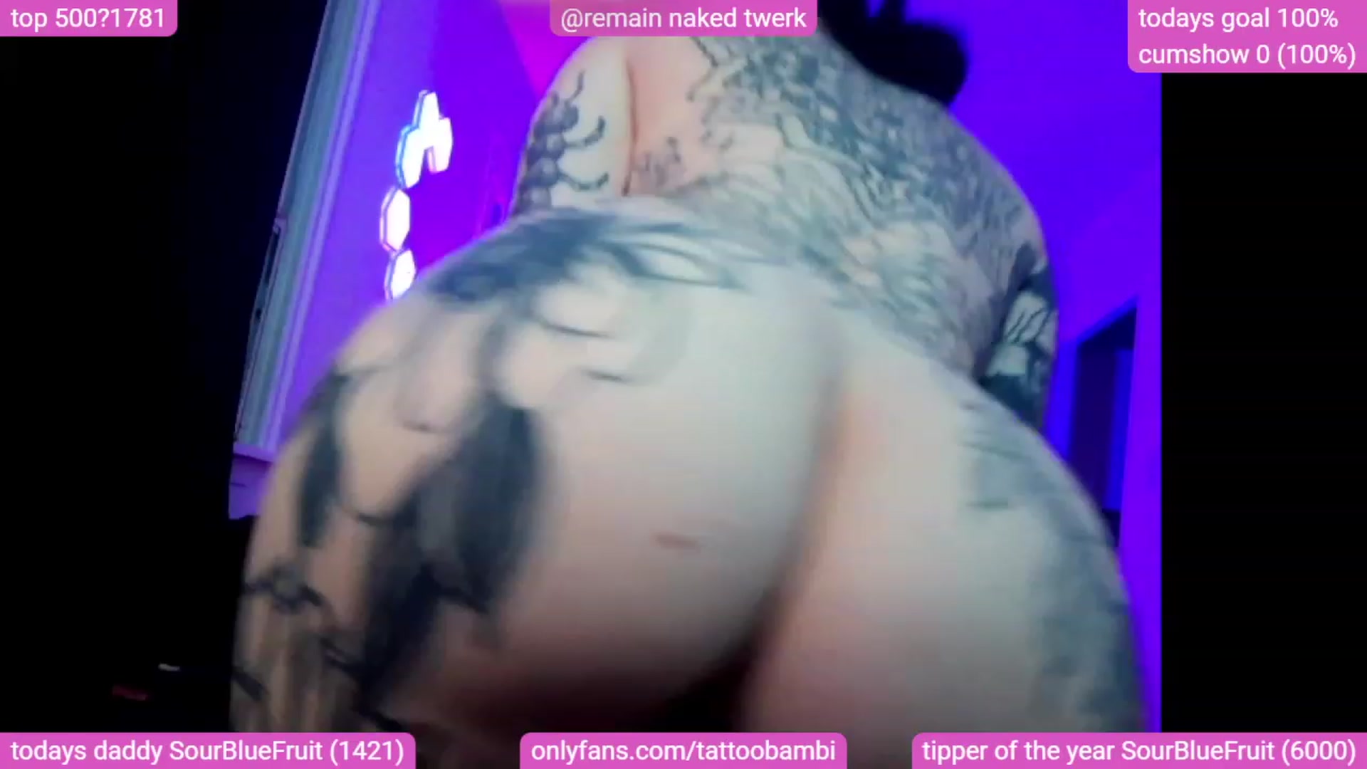 Gallery image thumbnail from Tattoobambi's myfreecams stream on, 12/03/2023, 07:56 image 15 of 20