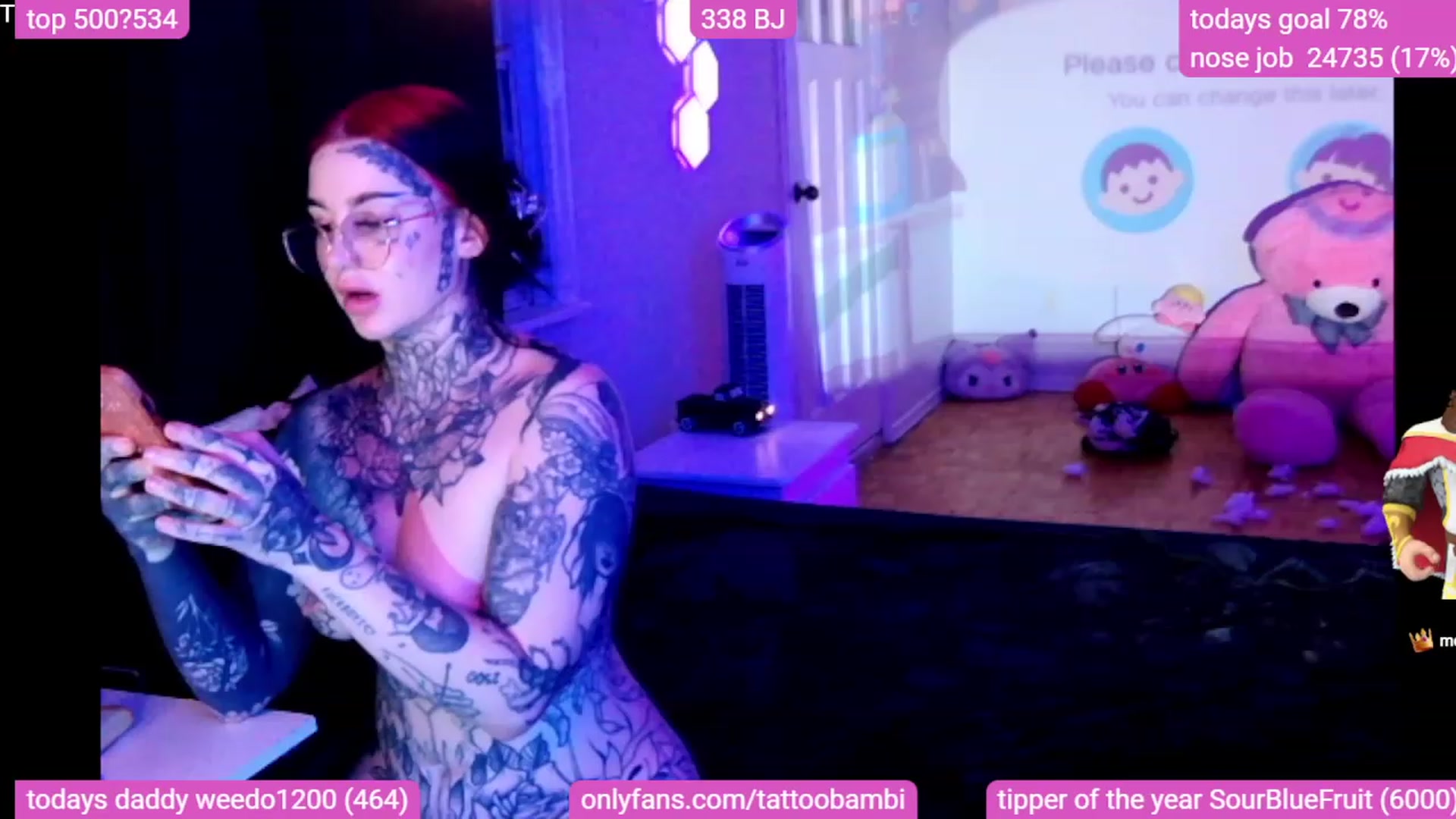 Gallery image thumbnail from Tattoobambi's myfreecams stream on, 12/09/2023, 07:34 image 15 of 20
