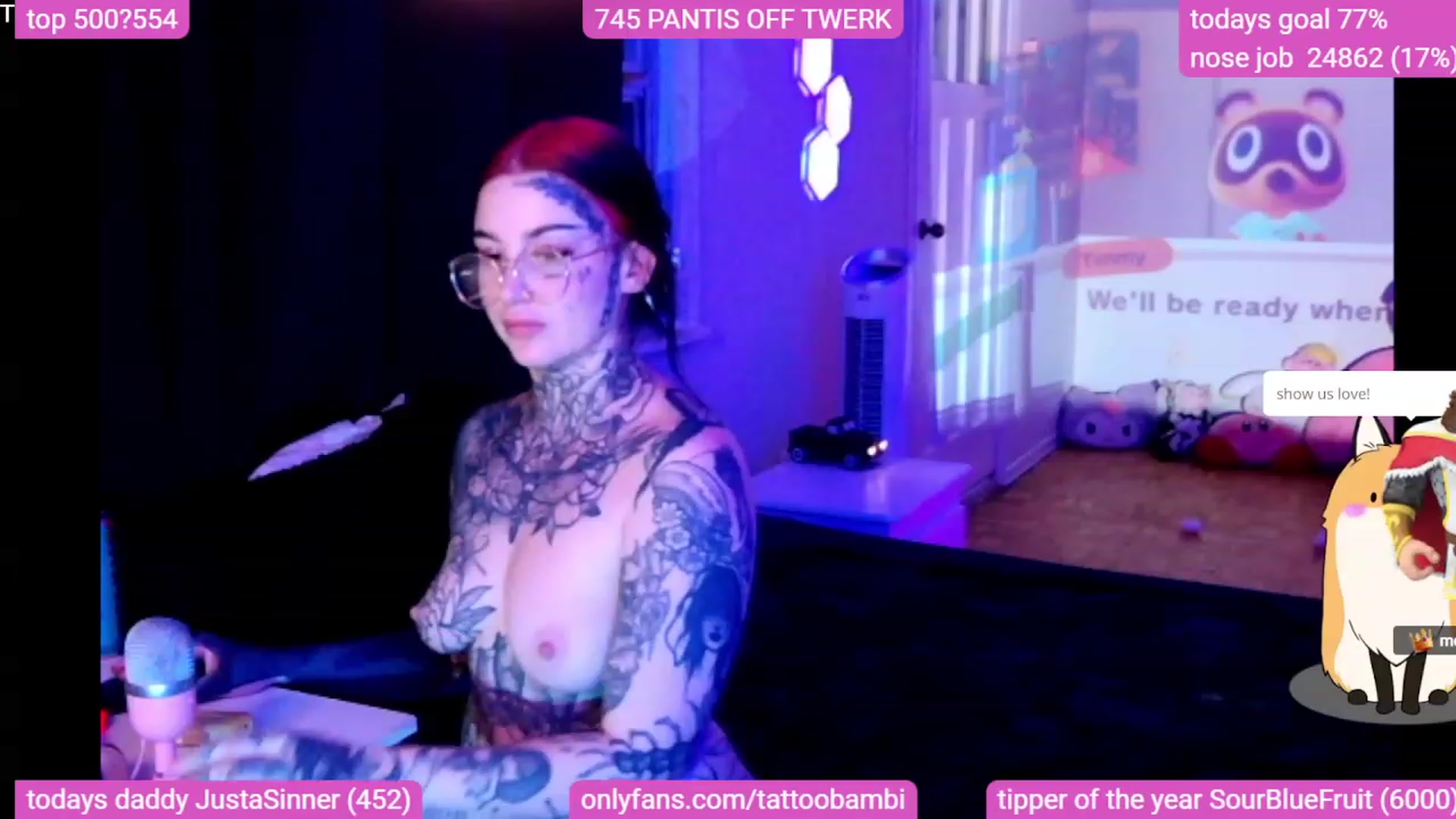 Gallery image thumbnail from Tattoobambi's myfreecams stream on, 12/09/2023, 07:34 image 8 of 20