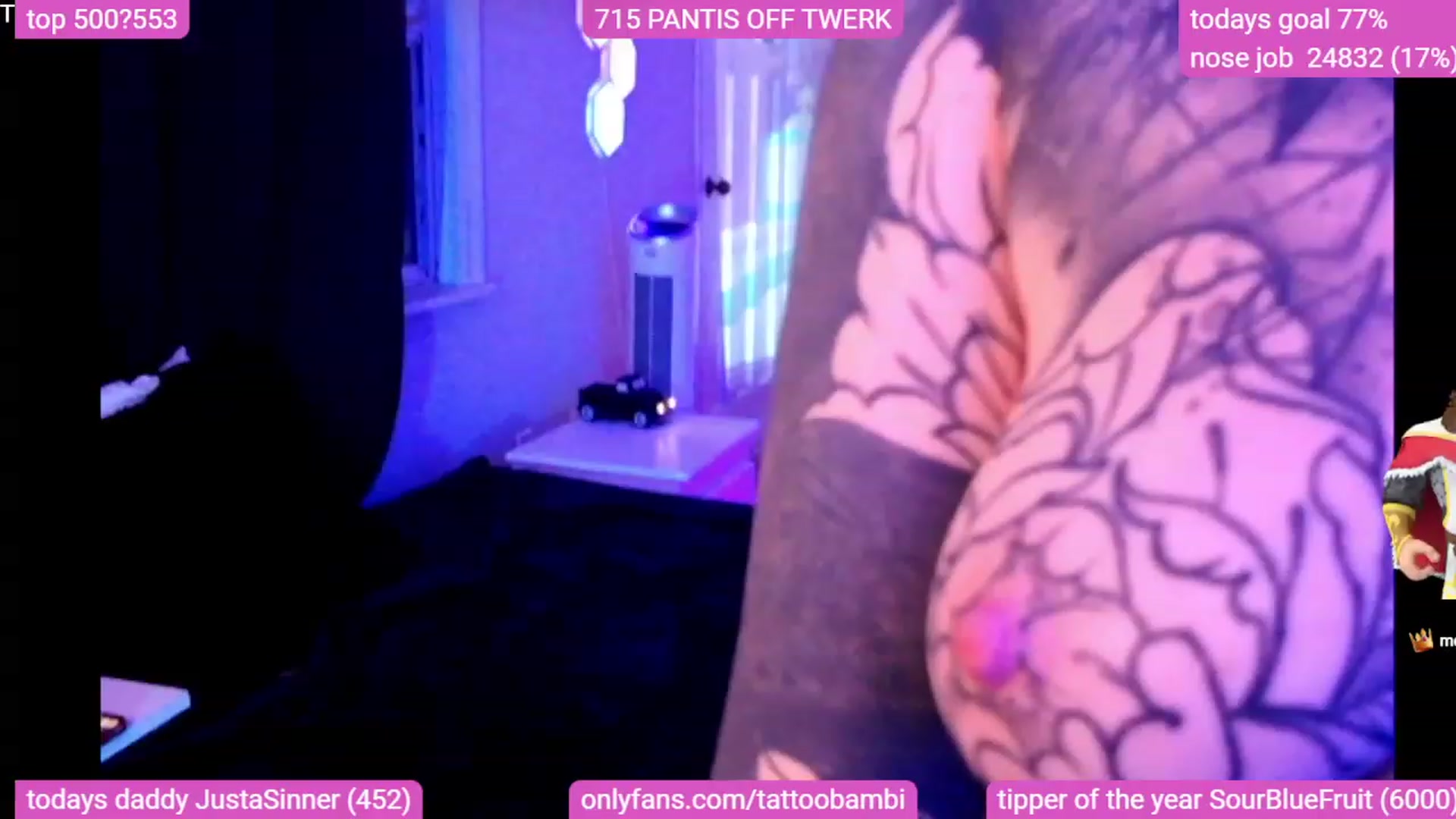 Gallery image thumbnail from Tattoobambi's myfreecams stream on, 12/09/2023, 07:34 image 11 of 20