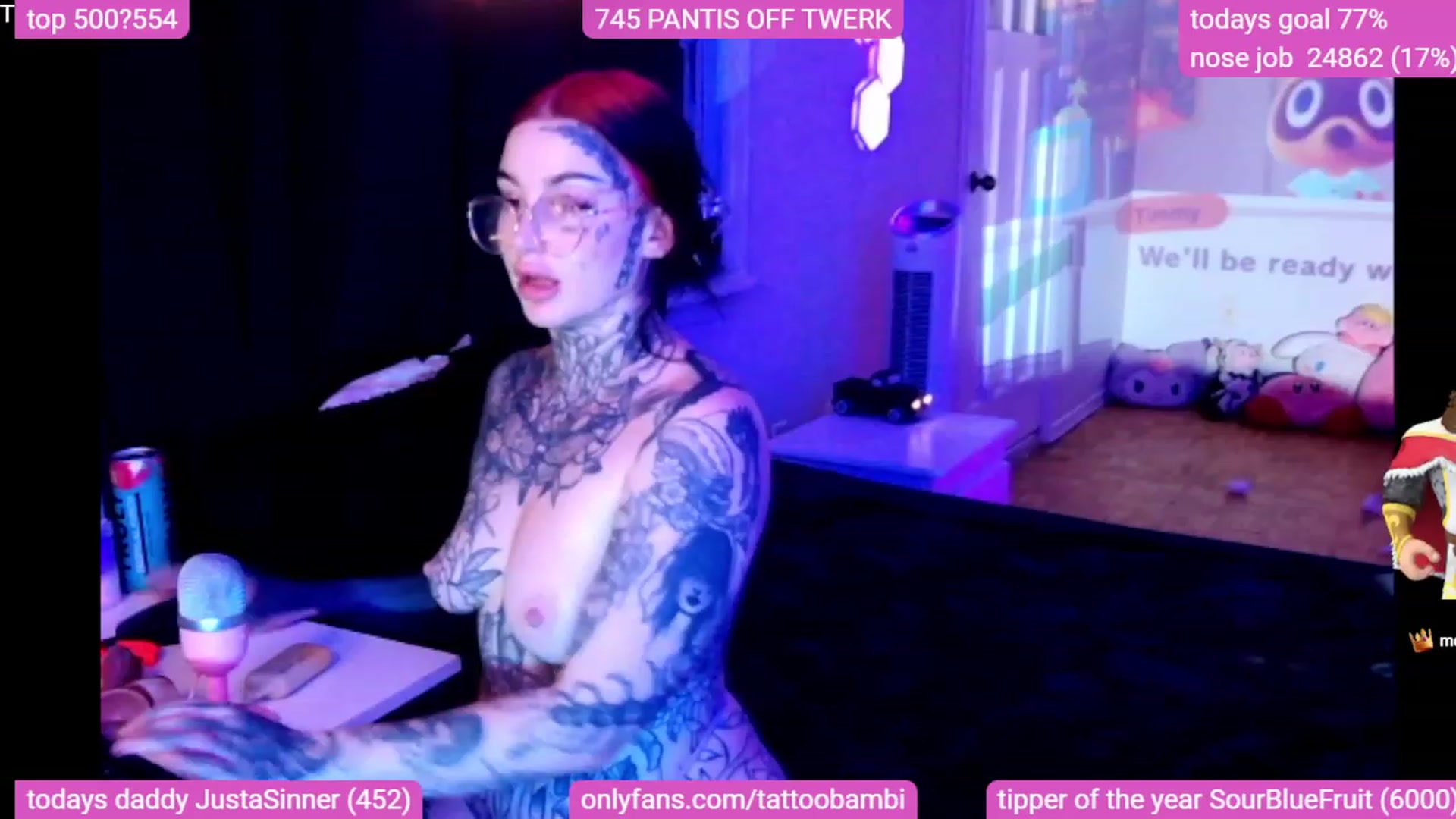 Gallery image thumbnail from Tattoobambi's myfreecams stream on, 12/09/2023, 07:34 image 9 of 20