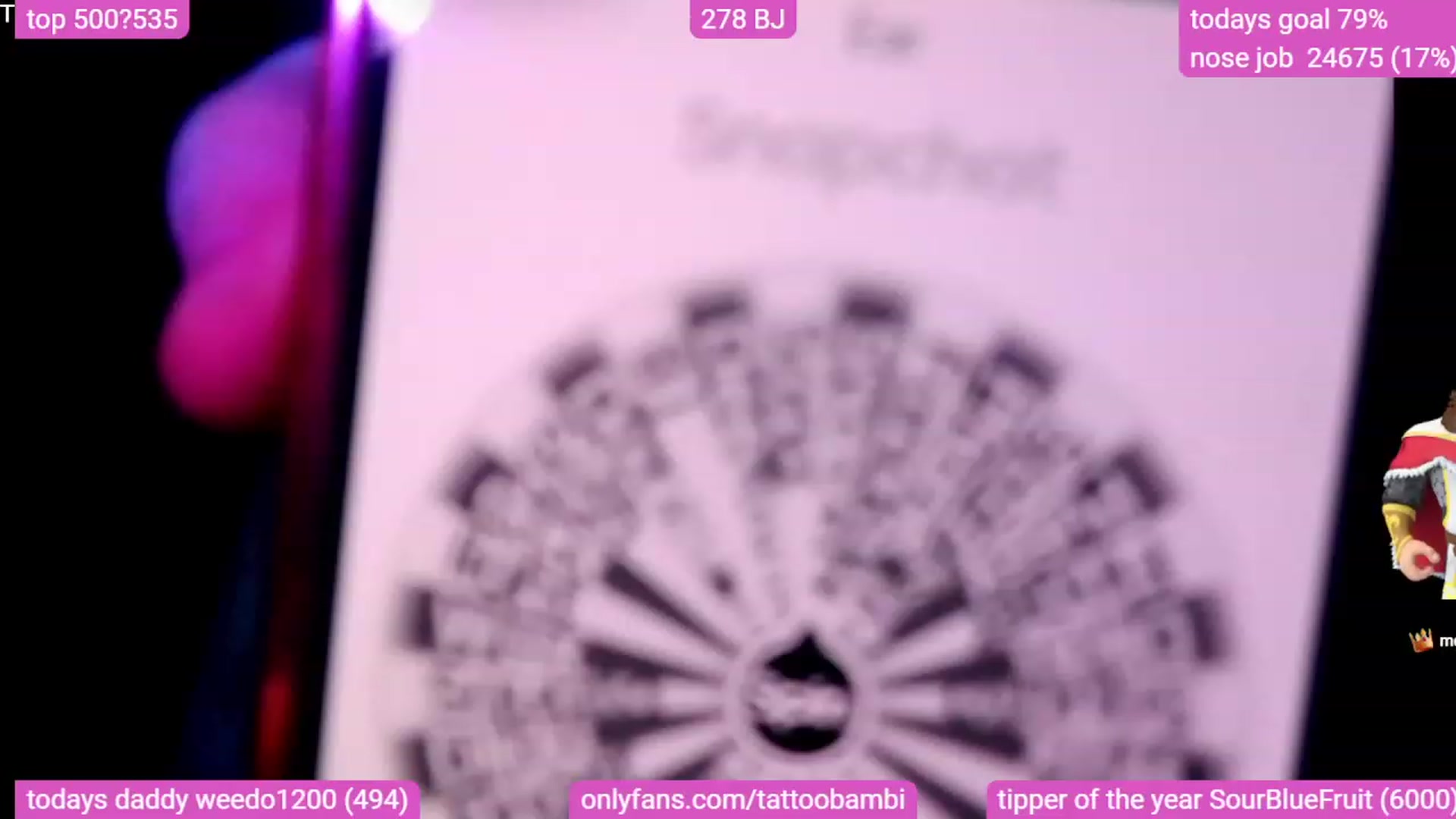 Gallery image thumbnail from Tattoobambi's myfreecams stream on, 12/09/2023, 07:34 image 17 of 20