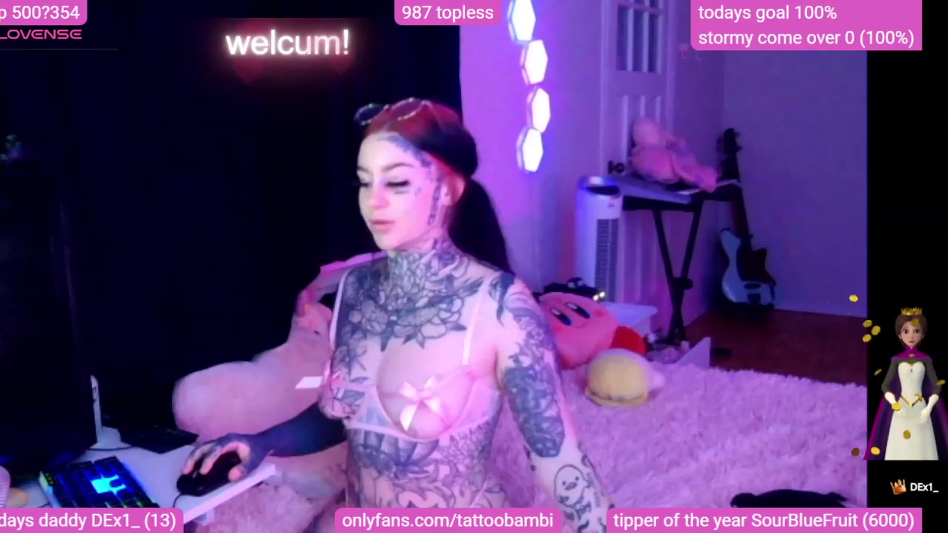 Gallery image thumbnail from Tattoobambi's myfreecams stream on, 12/13/2023, 24:54 image 3 of 20