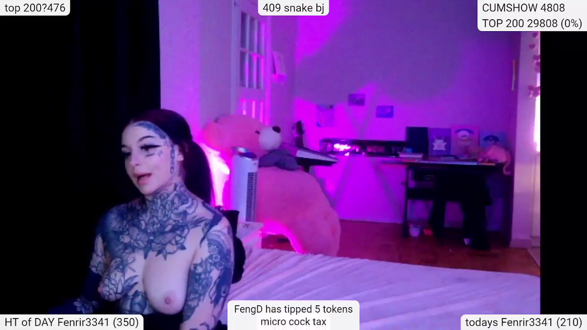 Gallery image thumbnail from Tattoobambi's myfreecams stream on, 01/14/2024, 01:27 image 3 of 20