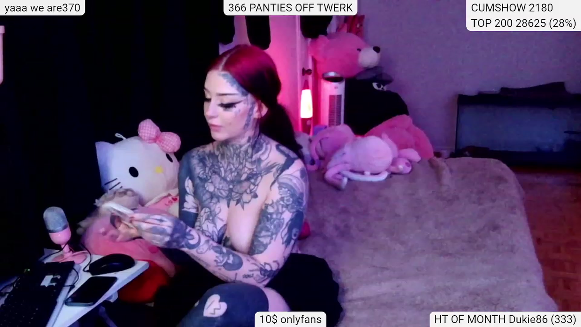 Gallery image thumbnail from Tattoobambi's myfreecams stream on, 02/01/2024, 04:12 image 9 of 20