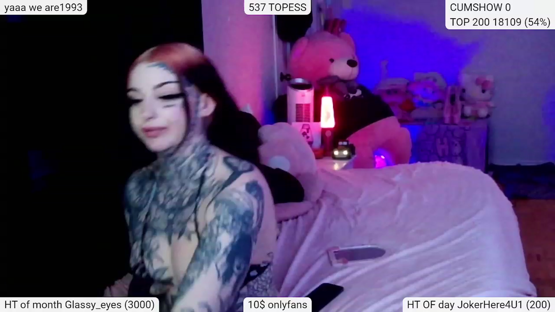 Gallery image thumbnail from Tattoobambi's myfreecams stream on, 02/08/2024, 05:18 image 13 of 20