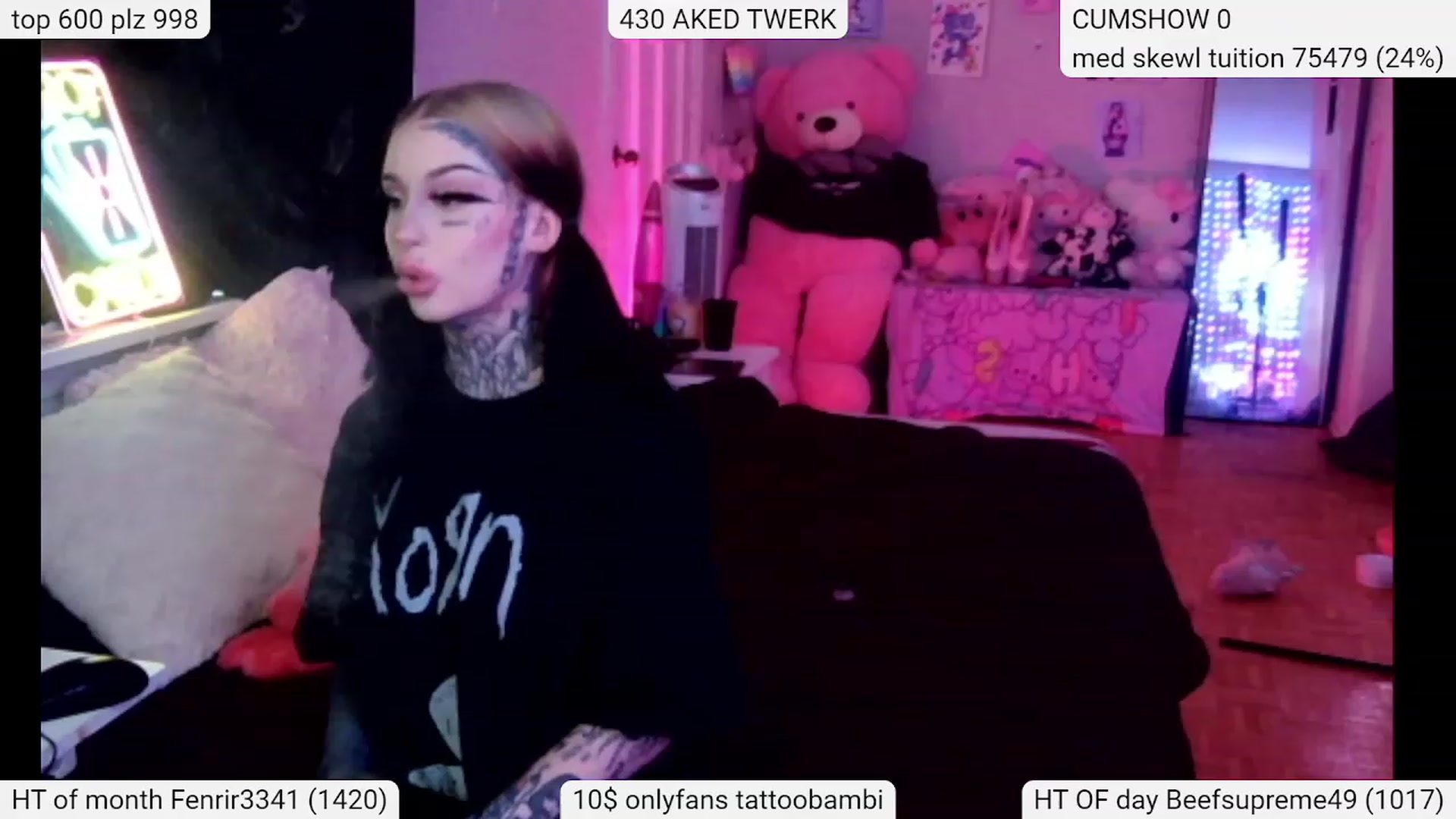 Gallery image thumbnail from Tattoobambi's myfreecams stream on, 03/02/2024, 21:17 image 11 of 20