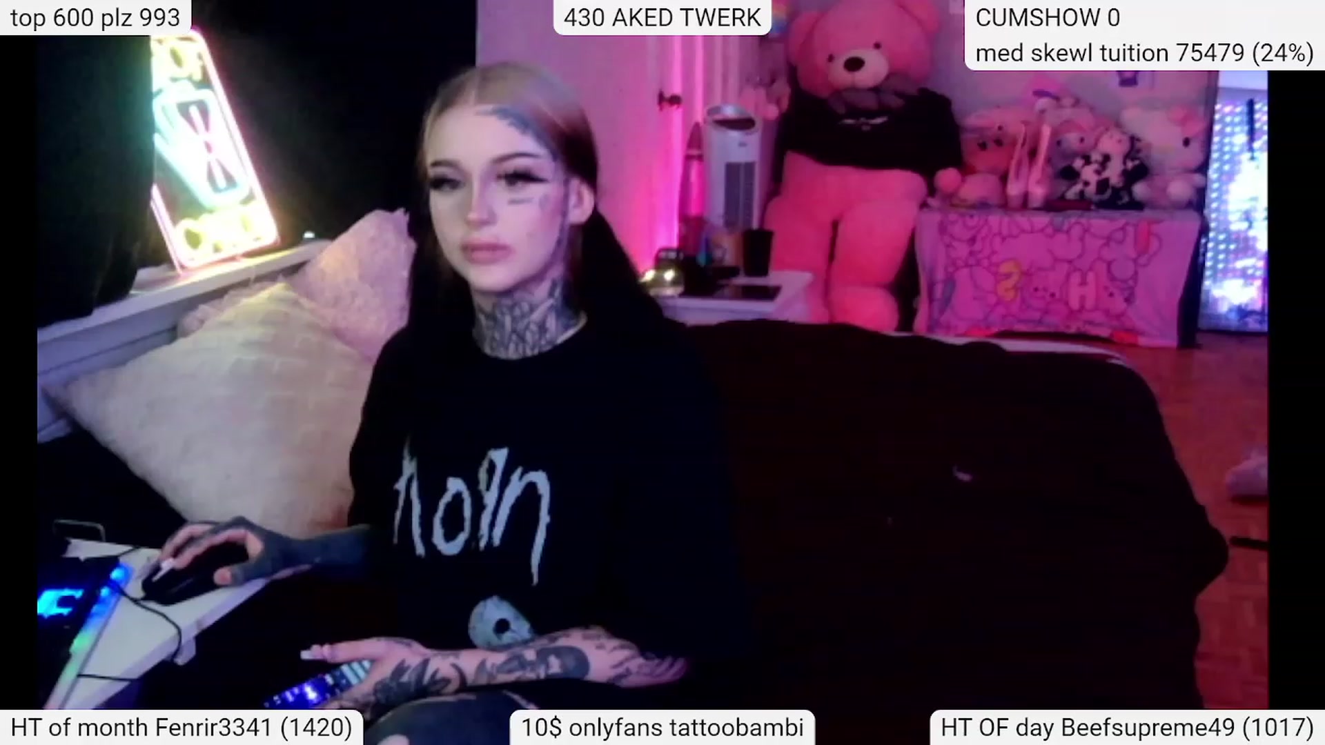 Gallery image thumbnail from Tattoobambi's myfreecams stream on, 03/02/2024, 21:17 image 8 of 20