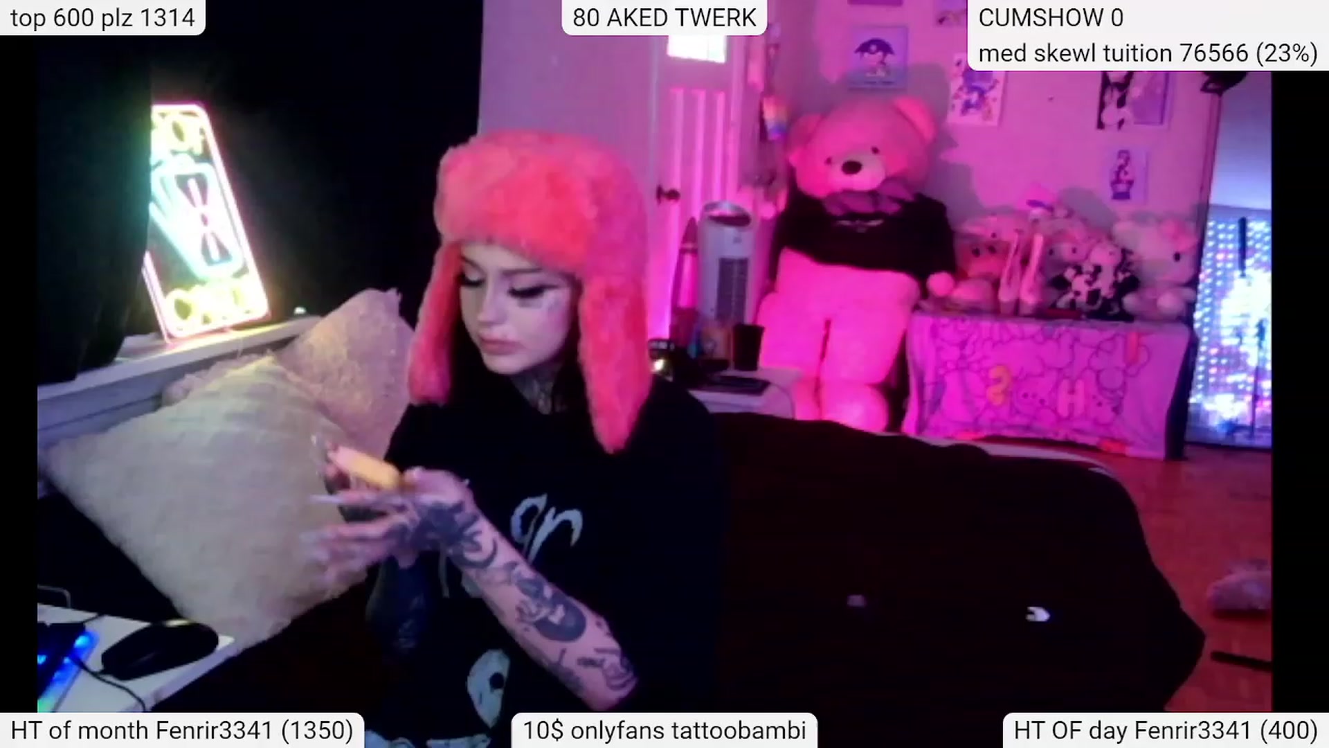 Gallery image thumbnail from Tattoobambi's myfreecams stream on, 03/02/2024, 21:17 image 1 of 20