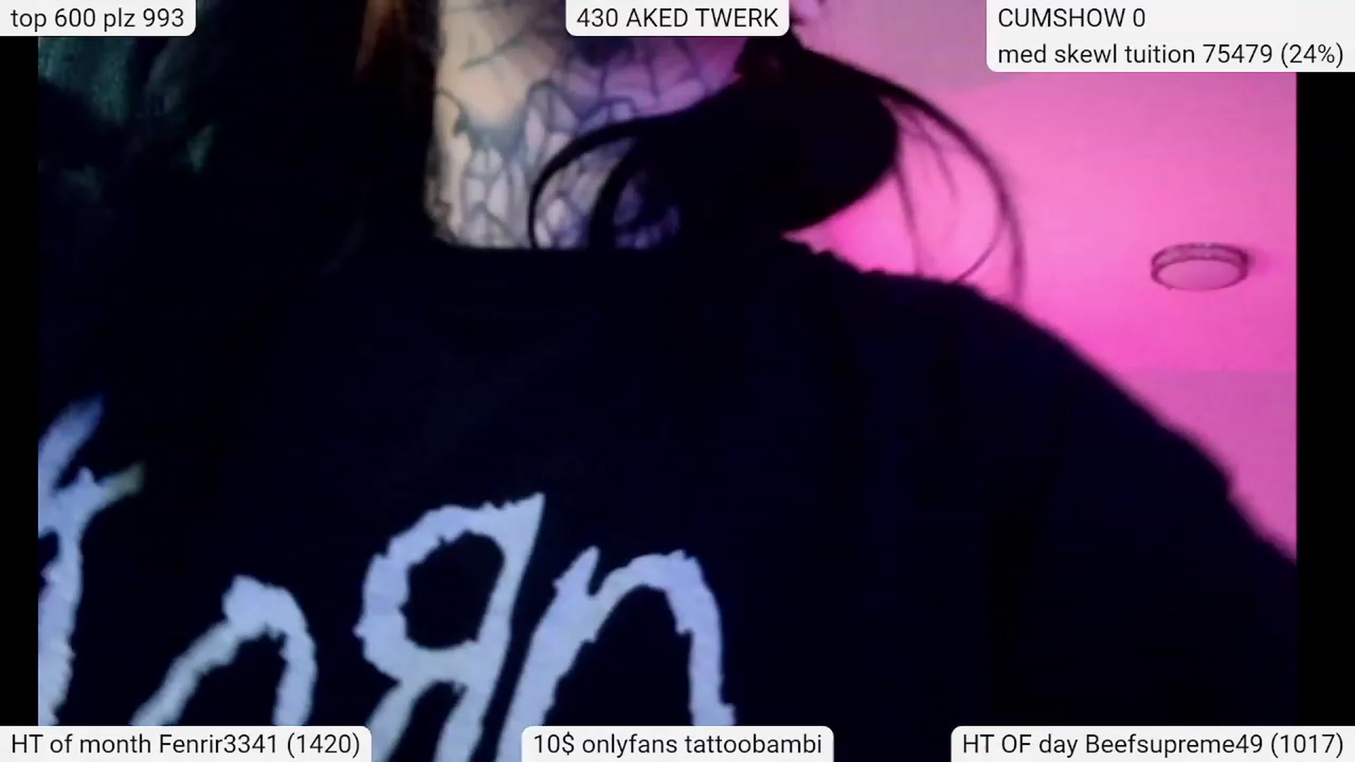 Gallery image thumbnail from Tattoobambi's myfreecams stream on, 03/02/2024, 21:17 image 7 of 20