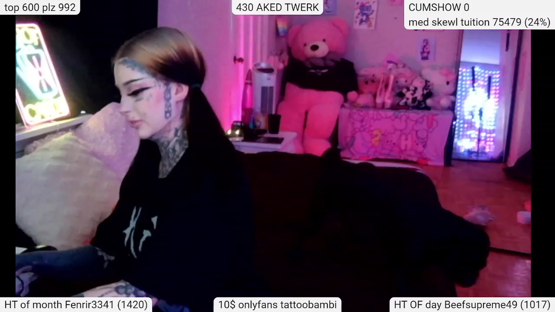 Gallery image thumbnail from Tattoobambi's myfreecams stream on, 03/02/2024, 21:17 image 9 of 20
