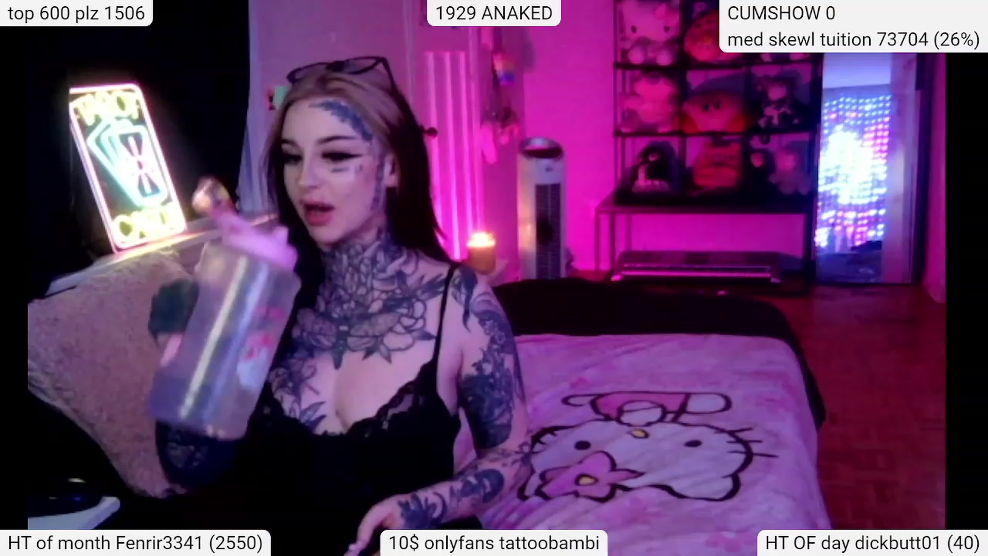Gallery image thumbnail from Tattoobambi's myfreecams stream on, 03/06/2024, 01:34 image 1 of 20