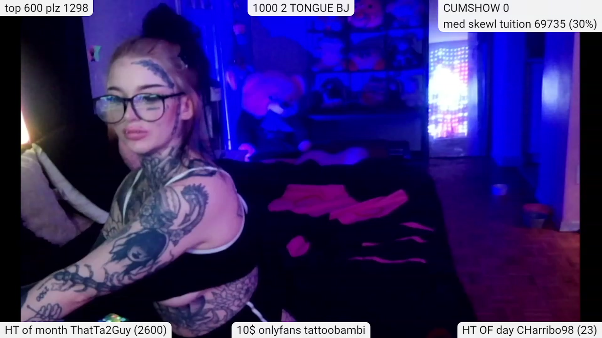 Gallery image thumbnail from Tattoobambi's myfreecams stream on, 03/09/2024, 24:55 image 4 of 20