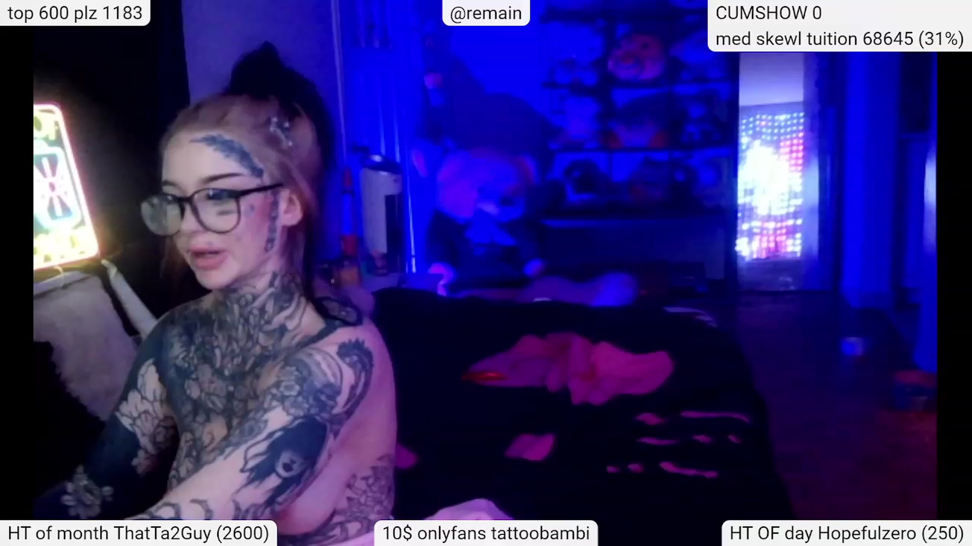 Gallery image thumbnail from Tattoobambi's myfreecams stream on, 03/09/2024, 03:53 image 6 of 20