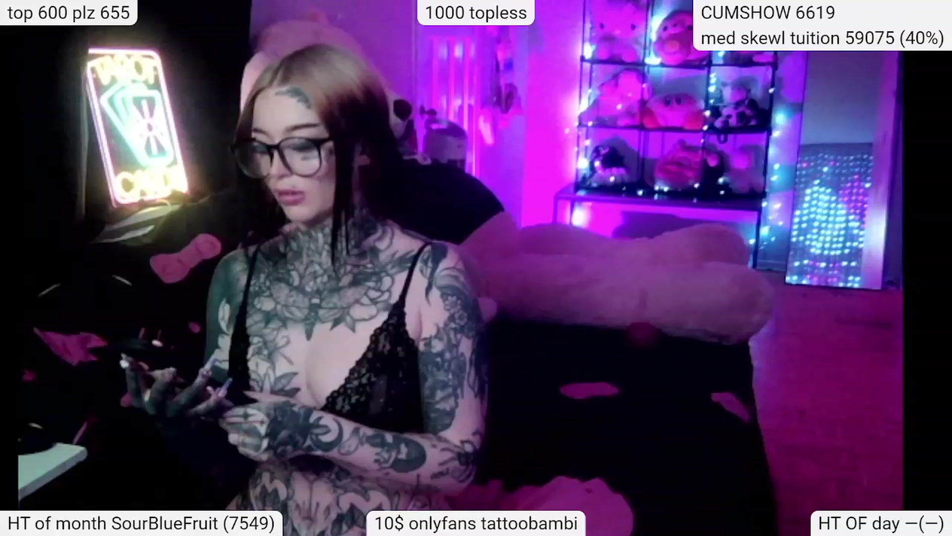 Gallery image thumbnail from Tattoobambi's myfreecams stream on, 03/12/2024, 03:33 image 3 of 20