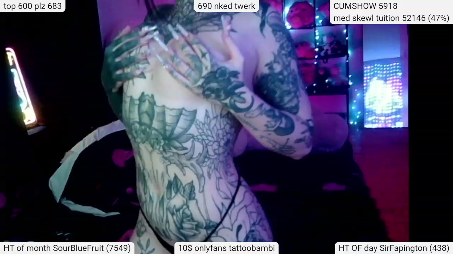 Gallery image thumbnail from Tattoobambi's myfreecams stream on, 03/17/2024, 04:21 image 8 of 20