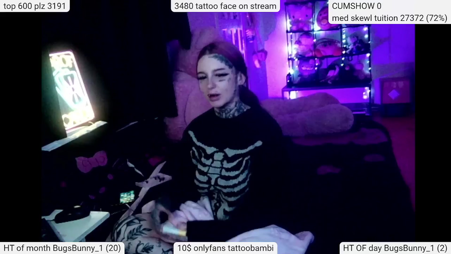 Gallery image thumbnail from Tattoobambi's myfreecams stream on, 04/03/2024, 04:22 image 4 of 20