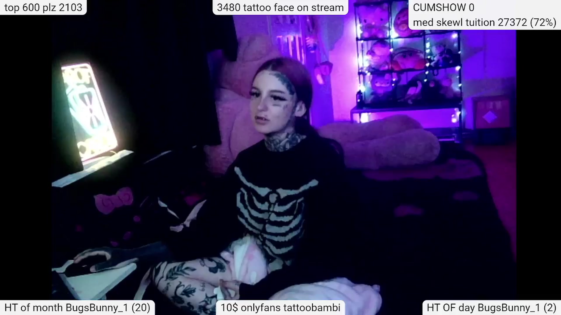Gallery image thumbnail from Tattoobambi's myfreecams stream on, 04/03/2024, 04:22 image 5 of 20