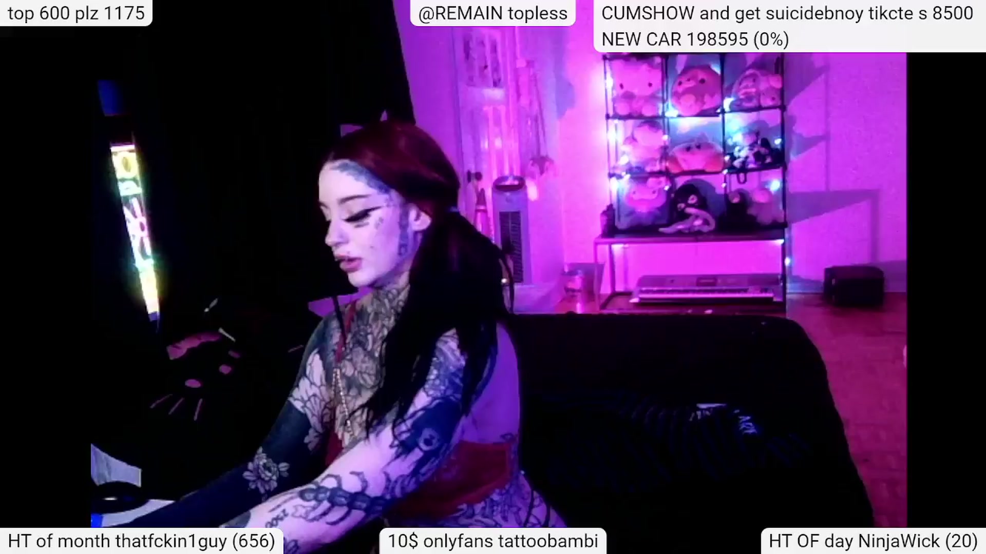 Gallery image thumbnail from Tattoobambi's myfreecams stream on, 04/10/2024, 03:03 image 4 of 20