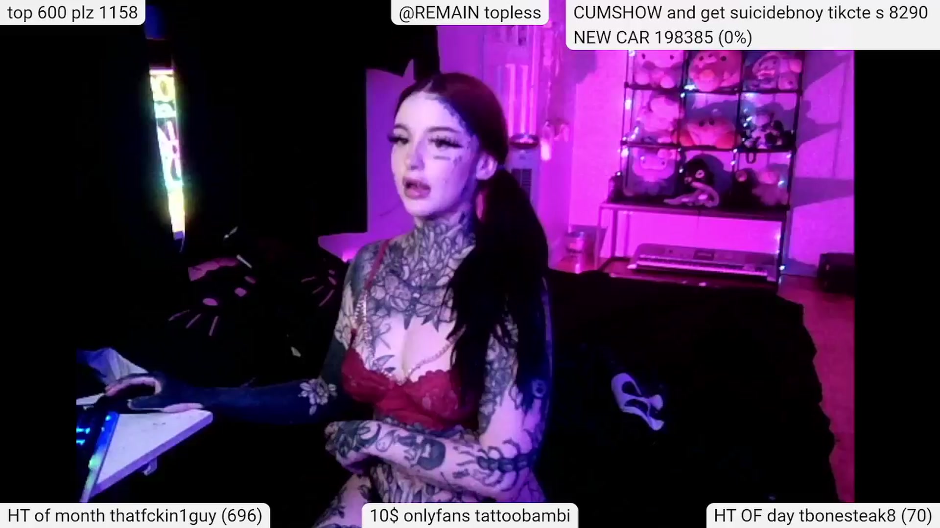 Gallery image thumbnail from Tattoobambi's myfreecams stream on, 04/10/2024, 03:03 image 17 of 20