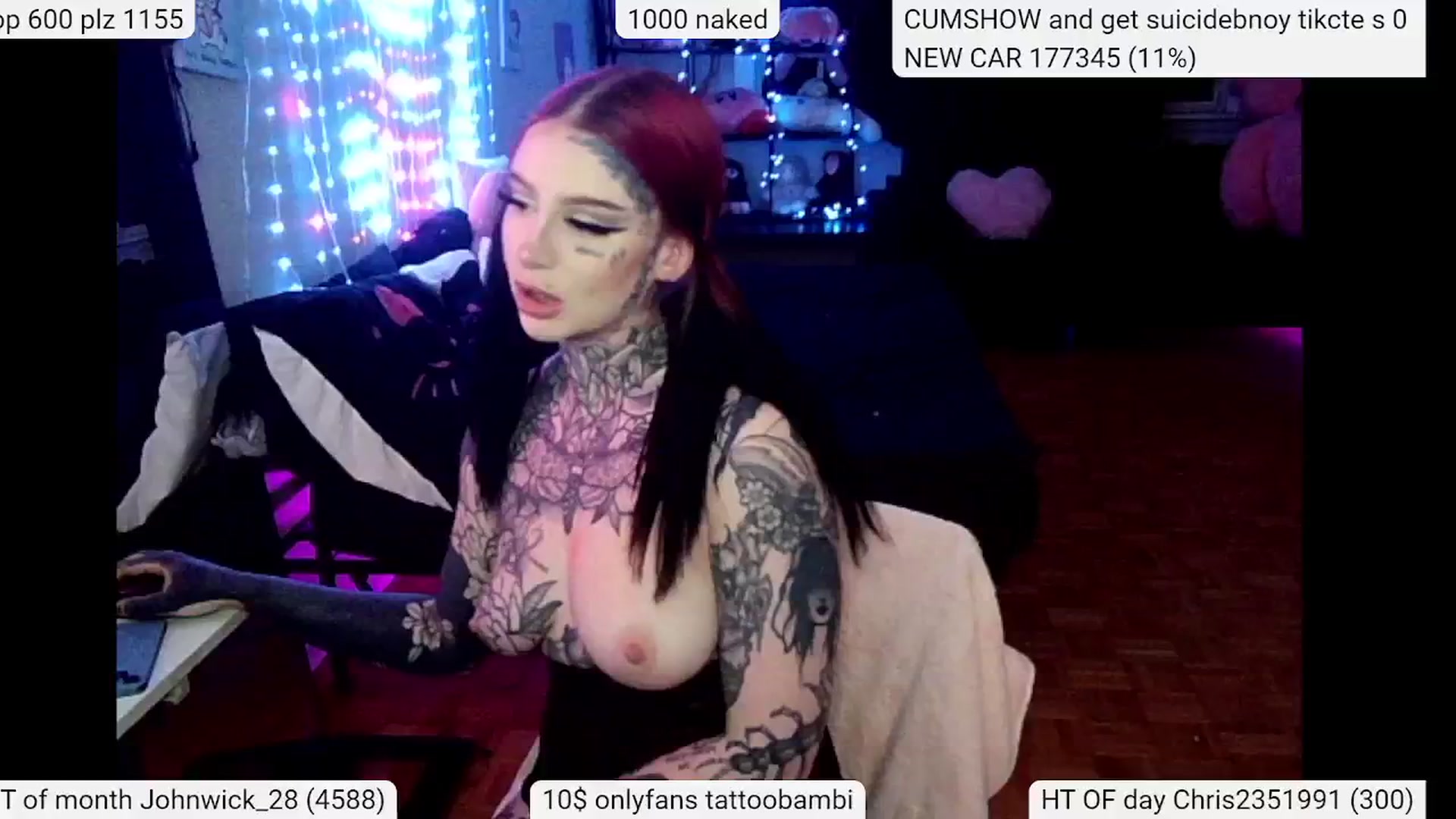 Gallery image thumbnail from Tattoobambi's myfreecams stream on, 04/25/2024, 02:33 image 18 of 20