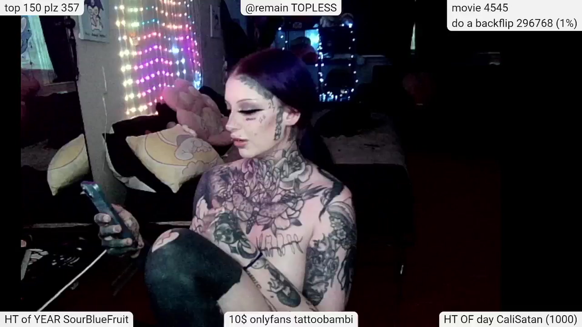 Gallery image thumbnail from Tattoobambi's myfreecams stream on, 05/21/2024, 01:44 image 3 of 20