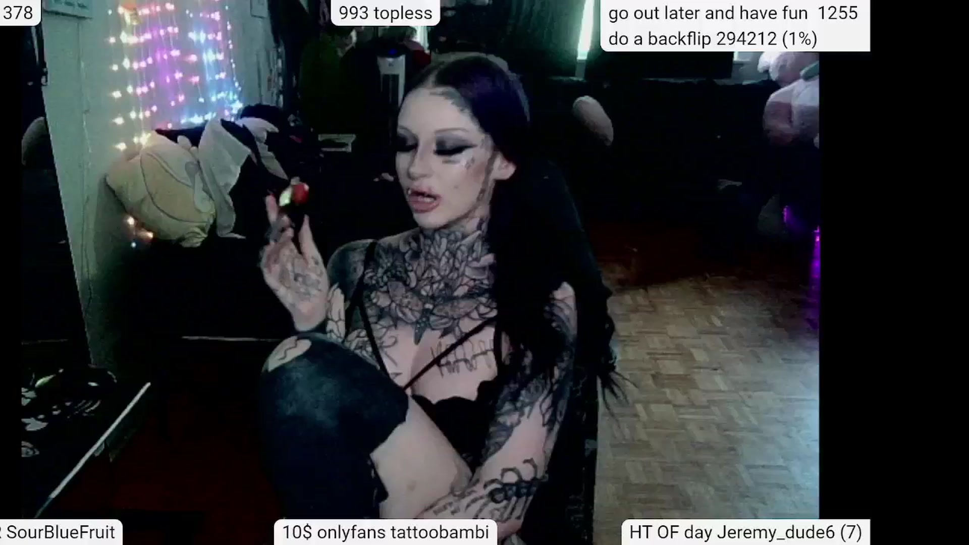 Gallery image thumbnail from Tattoobambi's myfreecams stream on, 05/23/2024, 24:56 image 2 of 20