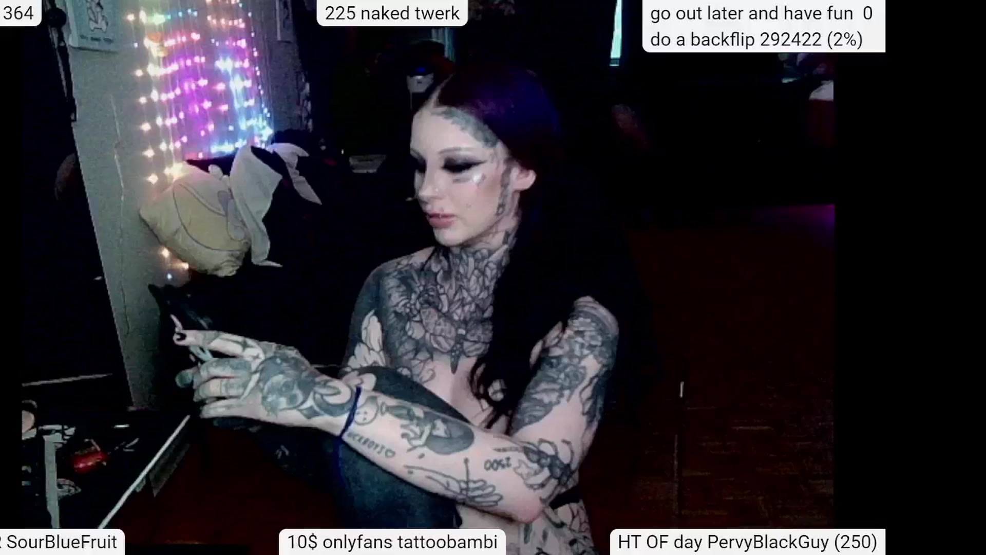 Gallery image thumbnail from Tattoobambi's myfreecams stream on, 05/23/2024, 24:56 image 17 of 20