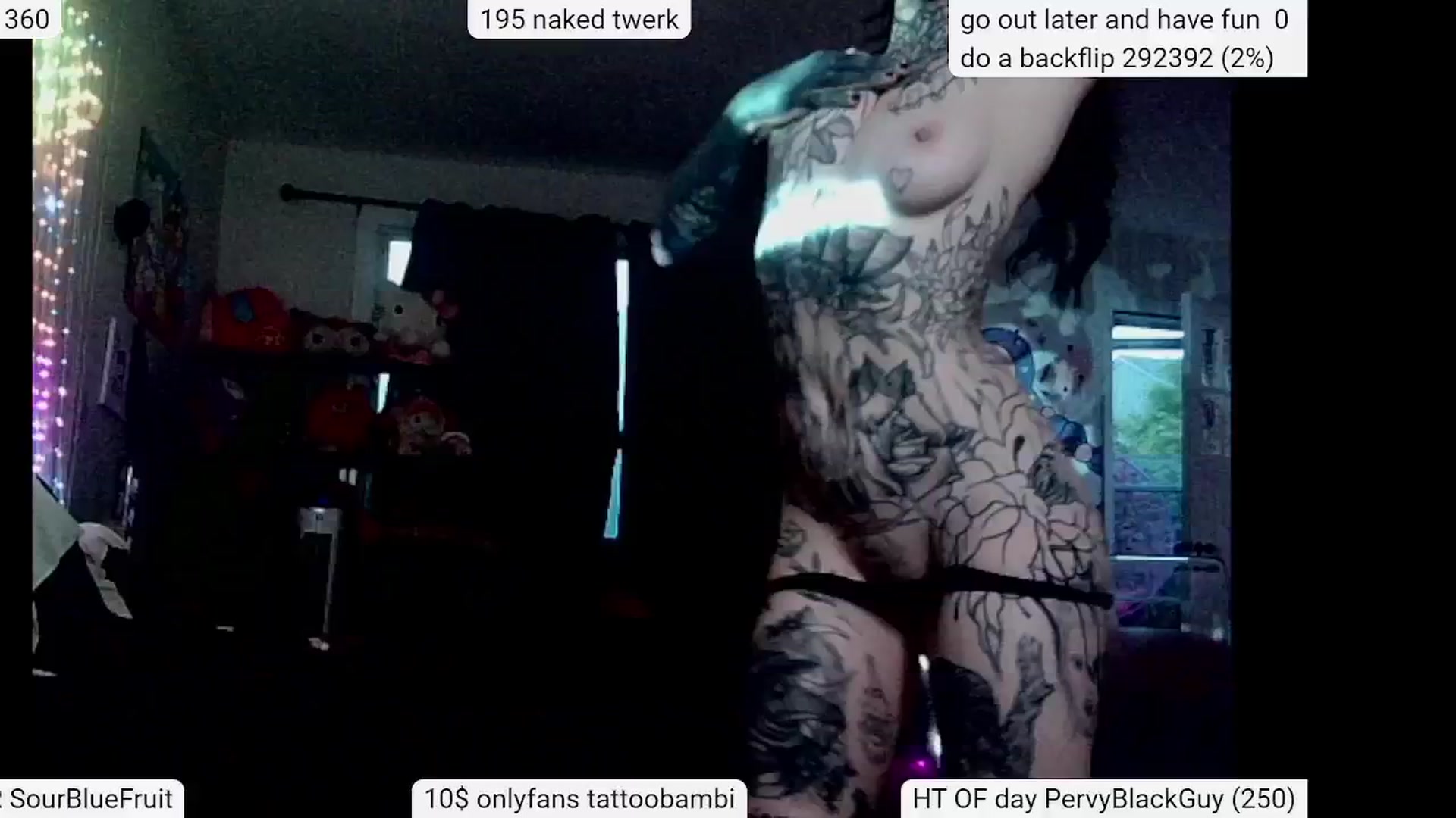 Gallery image thumbnail from Tattoobambi's myfreecams stream on, 05/23/2024, 24:56 image 20 of 20