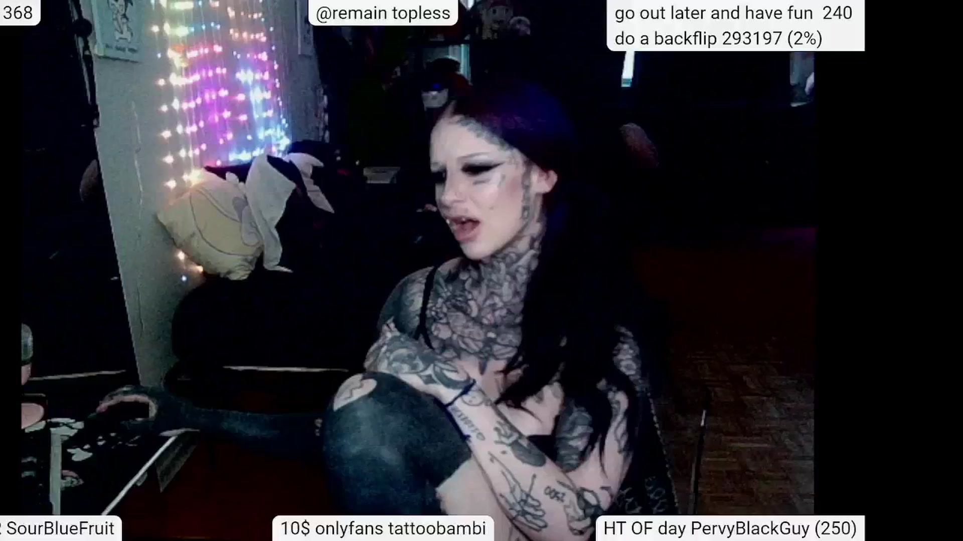 Gallery image thumbnail from Tattoobambi's myfreecams stream on, 05/23/2024, 24:56 image 14 of 20