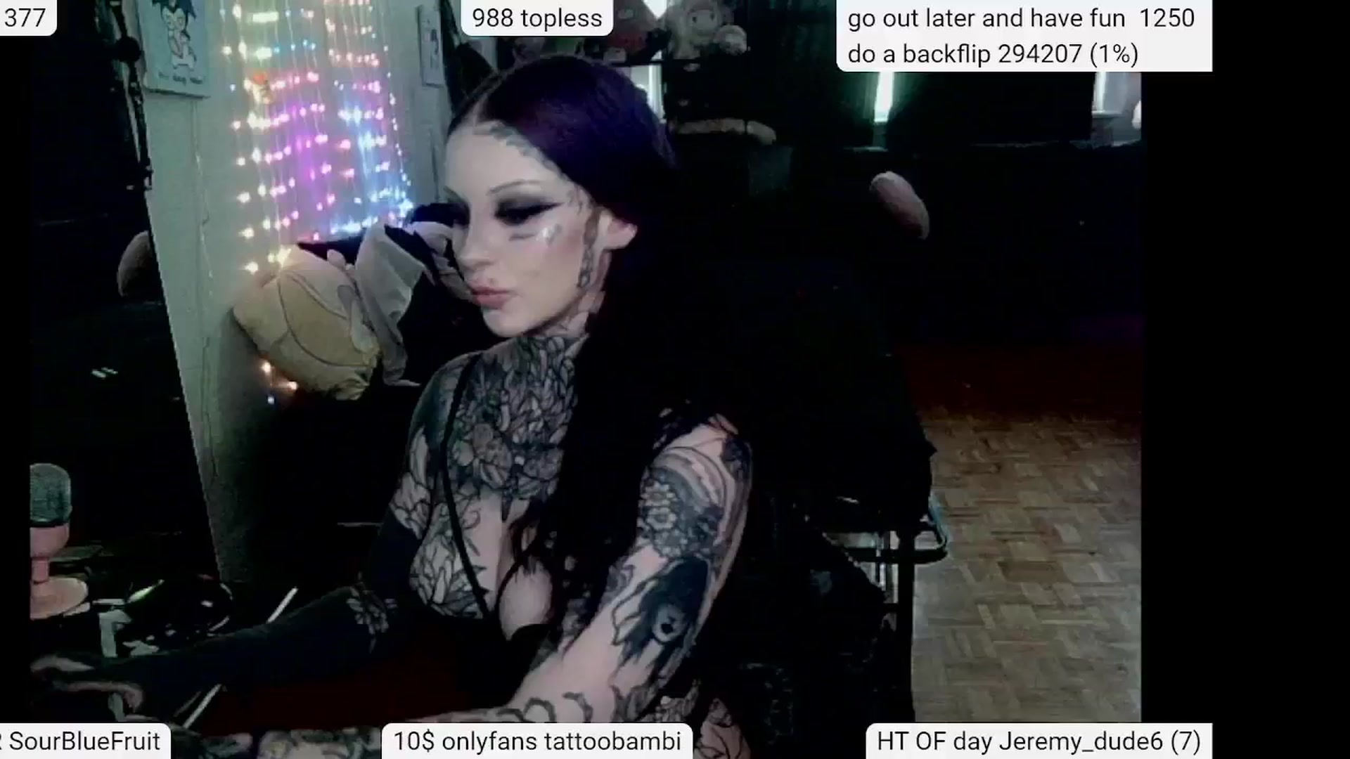Gallery image thumbnail from Tattoobambi's myfreecams stream on, 05/23/2024, 24:56 image 6 of 20