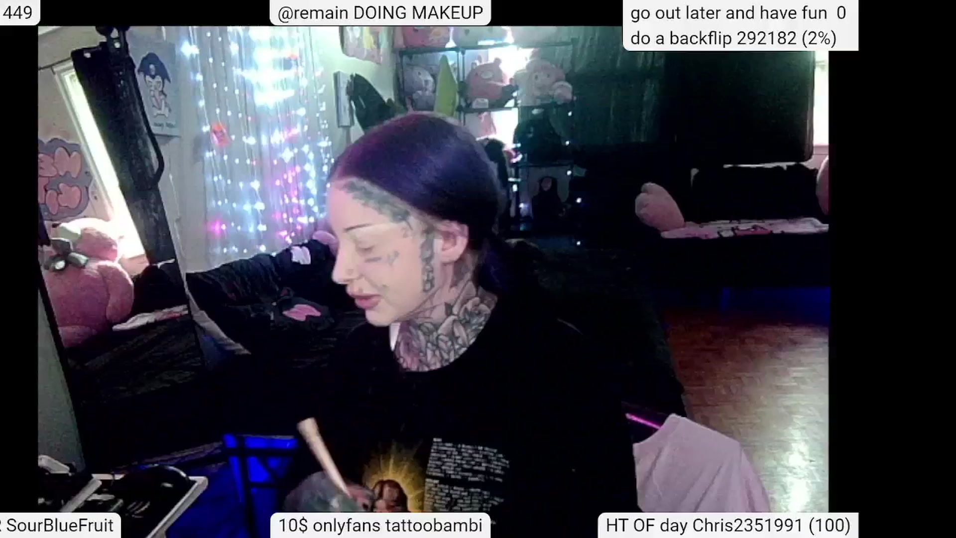 Gallery image thumbnail from Tattoobambi's myfreecams stream on, 05/25/2024, 20:45 image 1 of 20