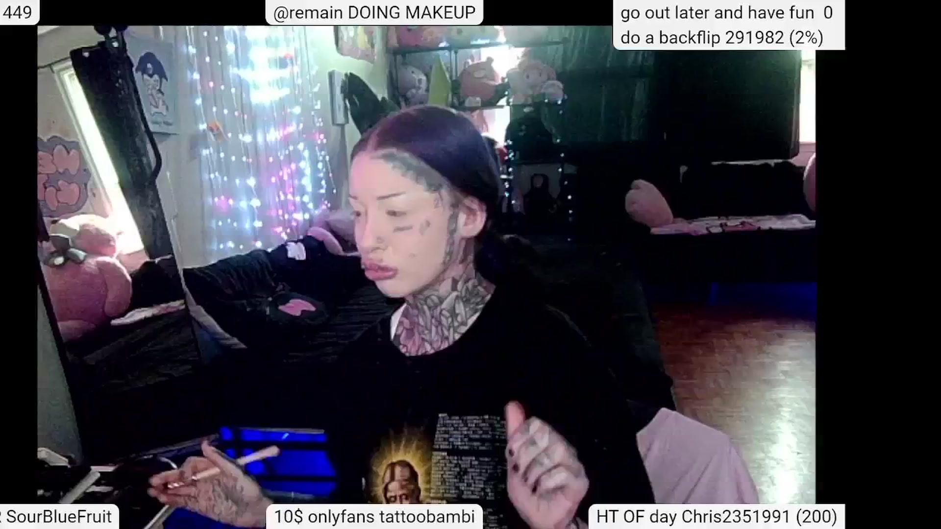 Gallery image thumbnail from Tattoobambi's myfreecams stream on, 05/25/2024, 20:45 image 4 of 20