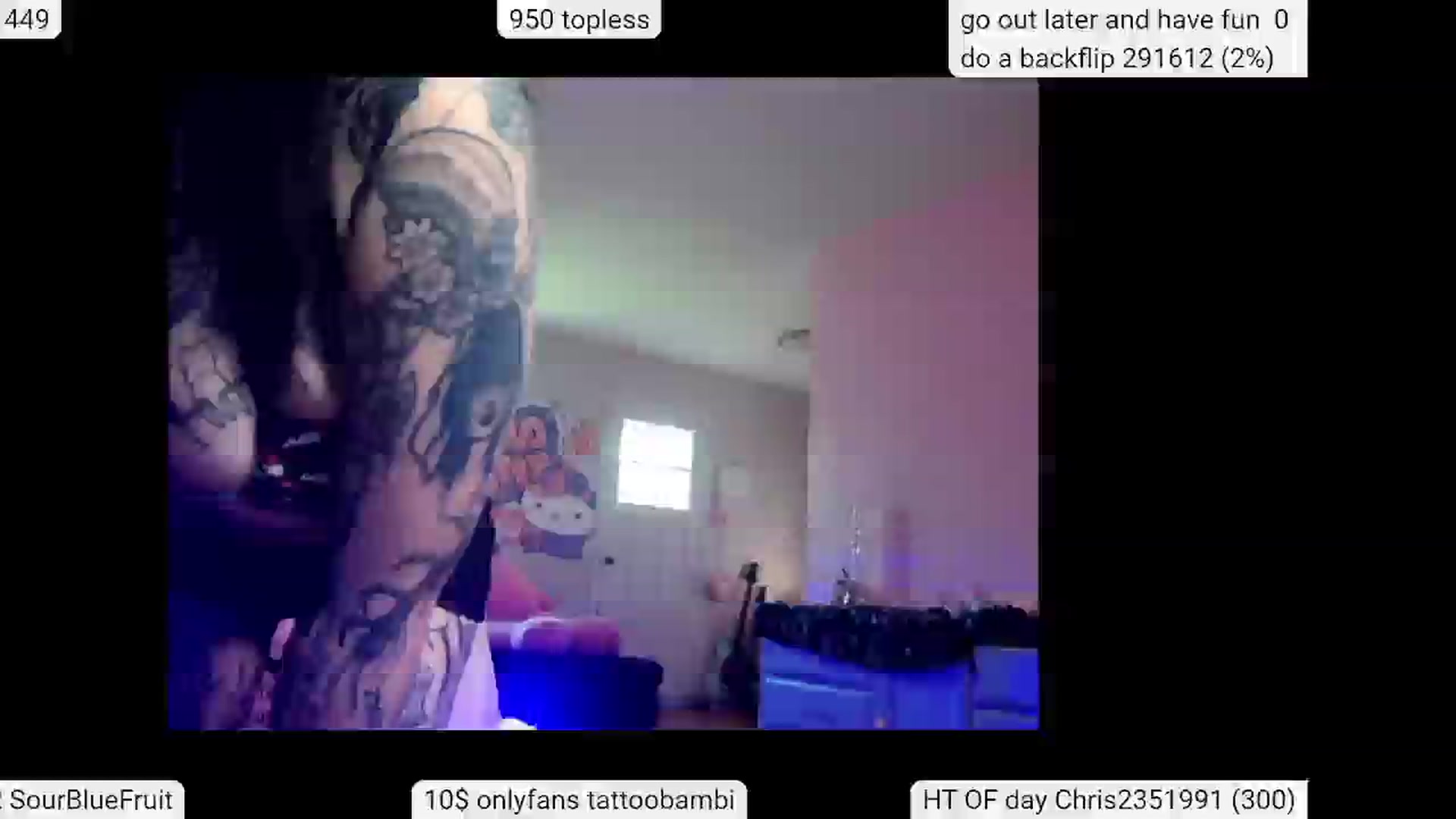 Gallery image thumbnail from Tattoobambi's myfreecams stream on, 05/26/2024, 24:05 image 2 of 20