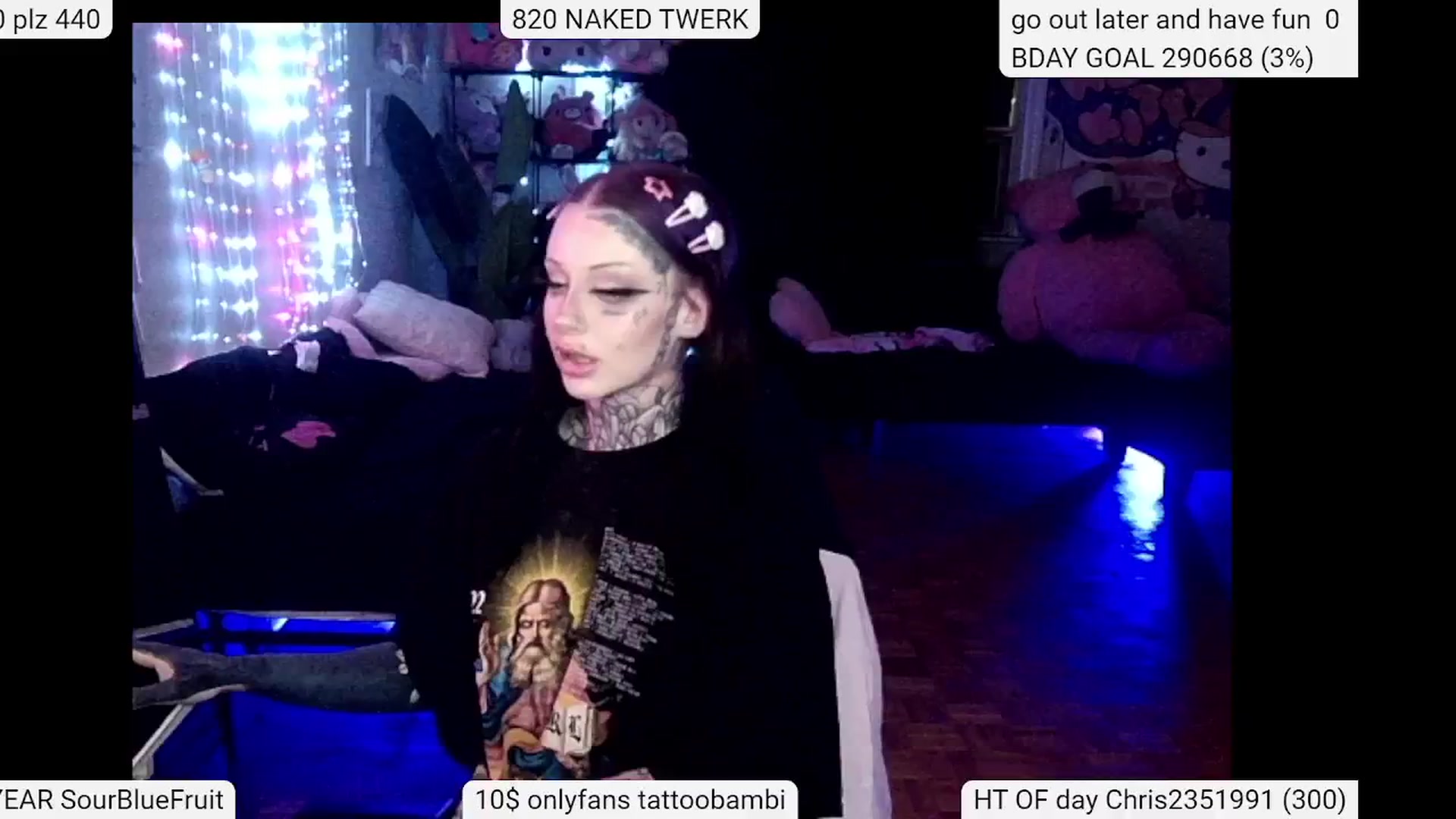 Gallery image thumbnail from Tattoobambi's myfreecams stream on, 05/26/2024, 02:36 image 16 of 20