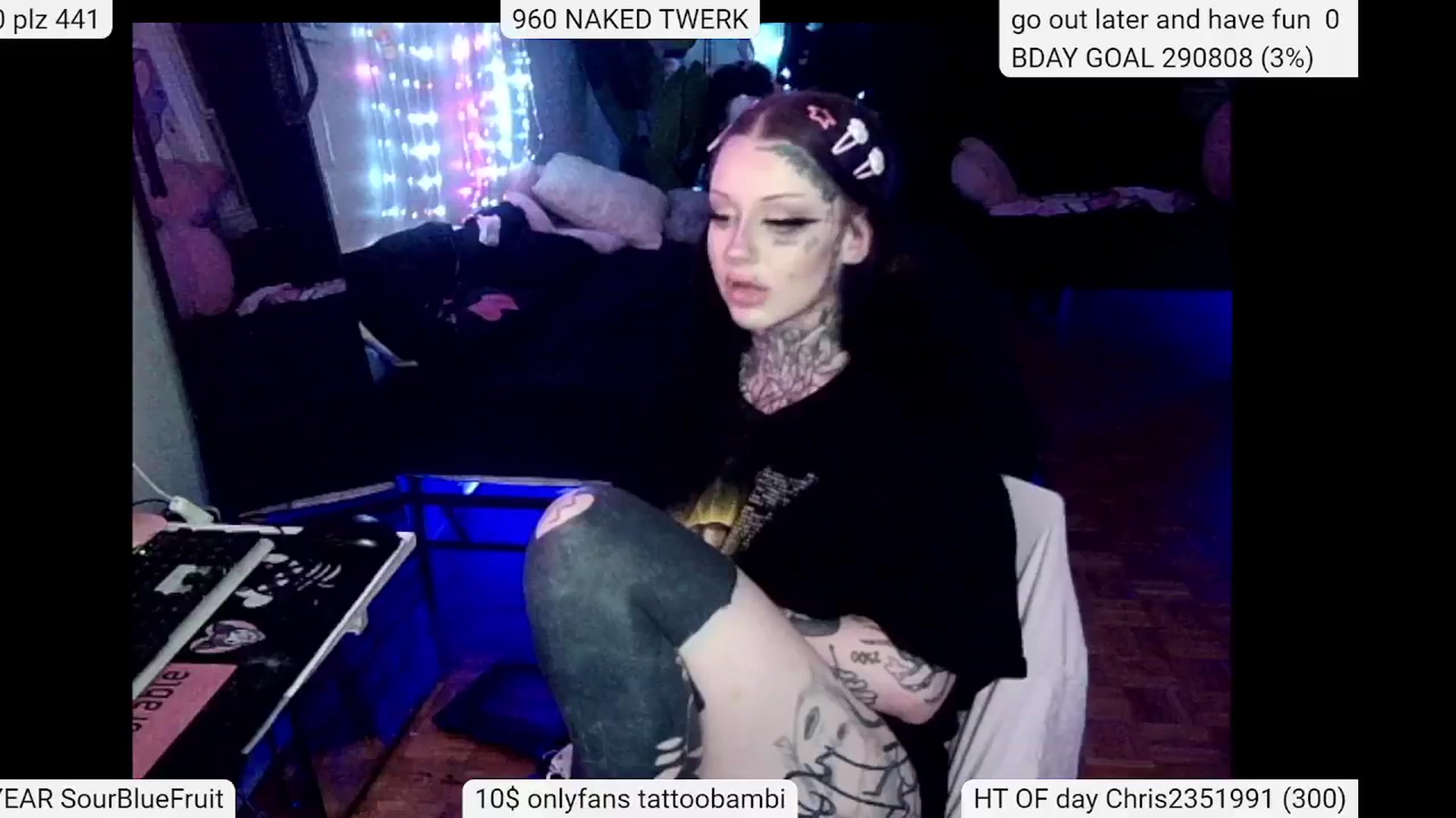 Gallery image thumbnail from Tattoobambi's myfreecams stream on, 05/26/2024, 02:36 image 1 of 20