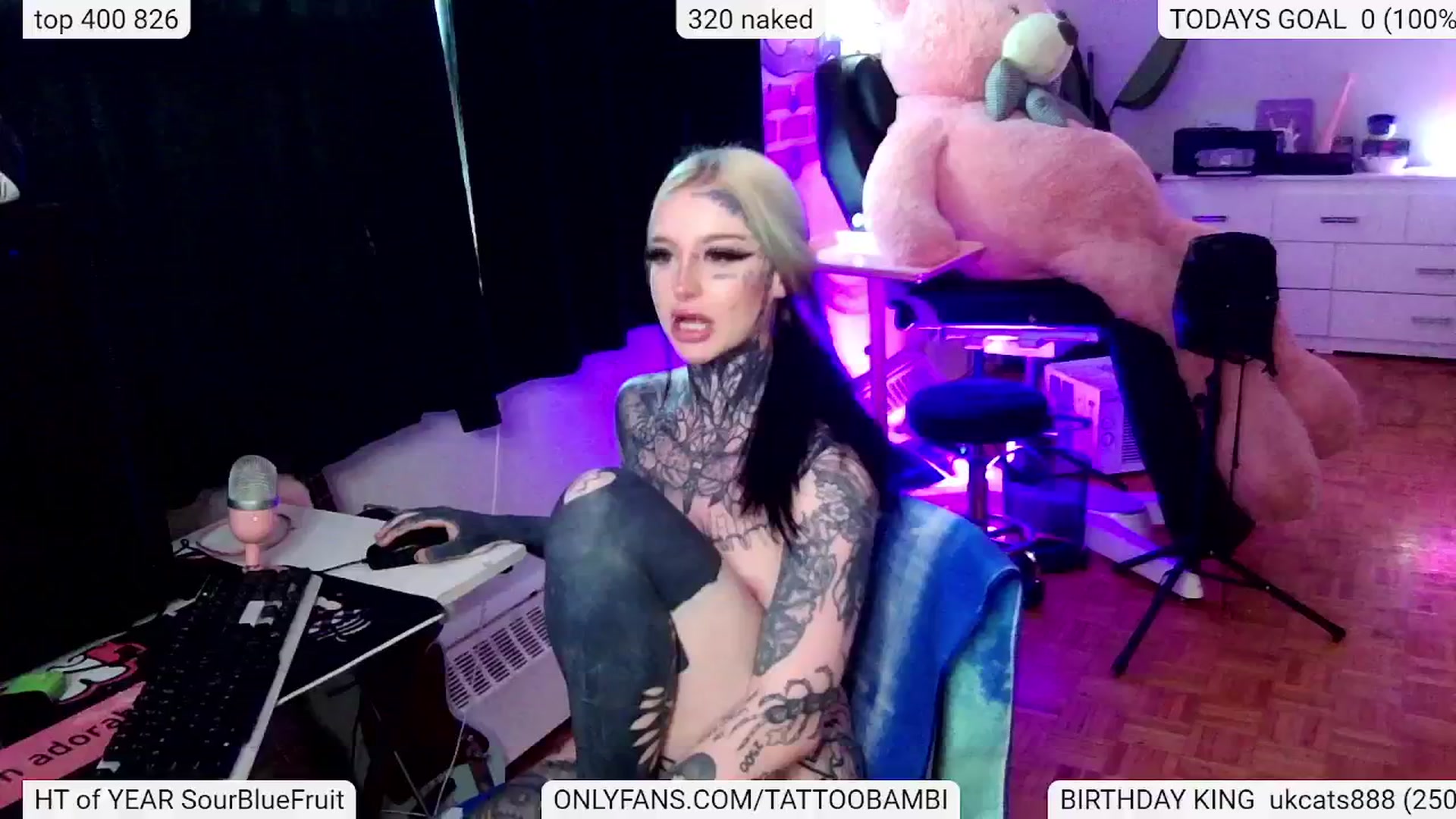 Gallery image thumbnail from Tattoobambi's myfreecams stream on, 07/07/2024, 24:02 image 17 of 20