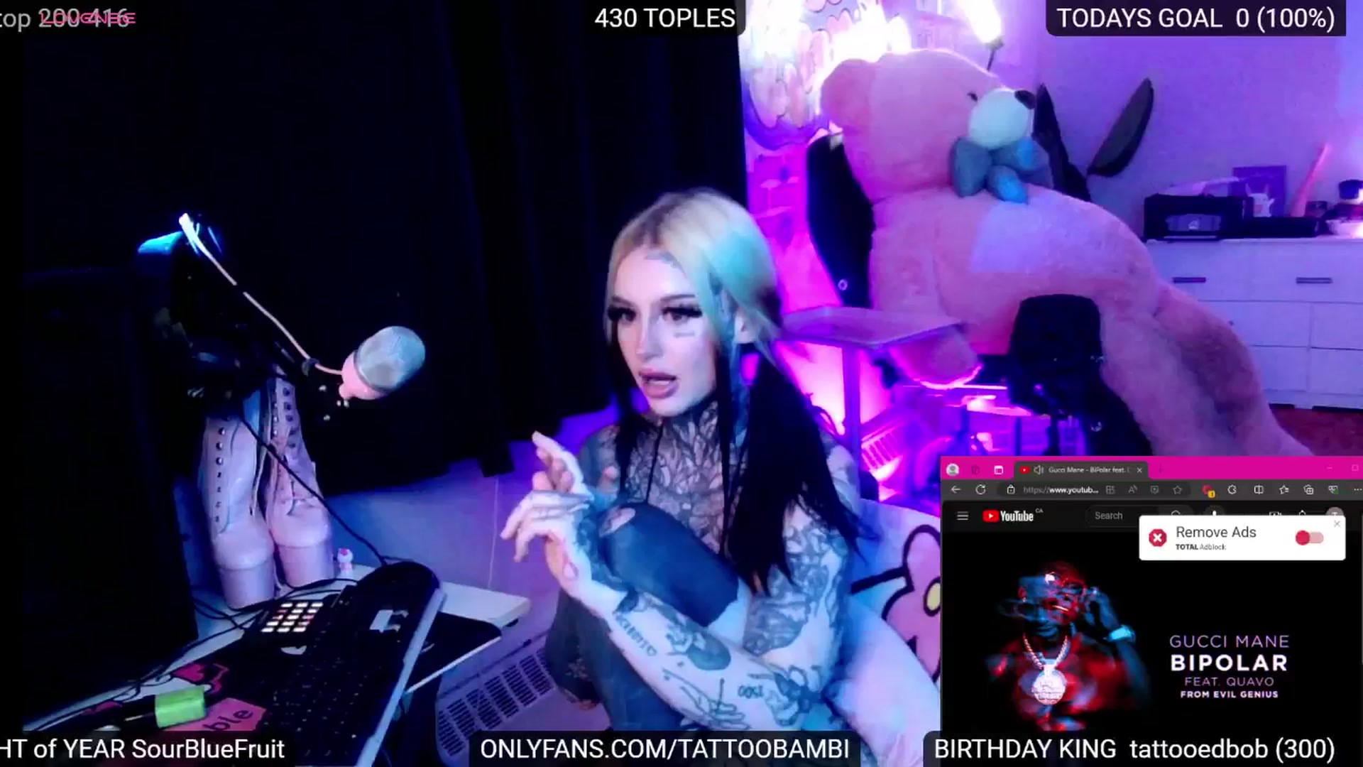 Gallery image thumbnail from Tattoobambi's myfreecams stream on, 07/11/2024, 24:58 image 10 of 20