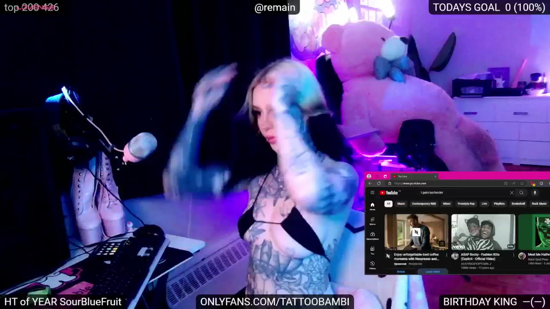 Gallery image thumbnail from Tattoobambi's myfreecams stream on, 07/11/2024, 24:58 image 1 of 20