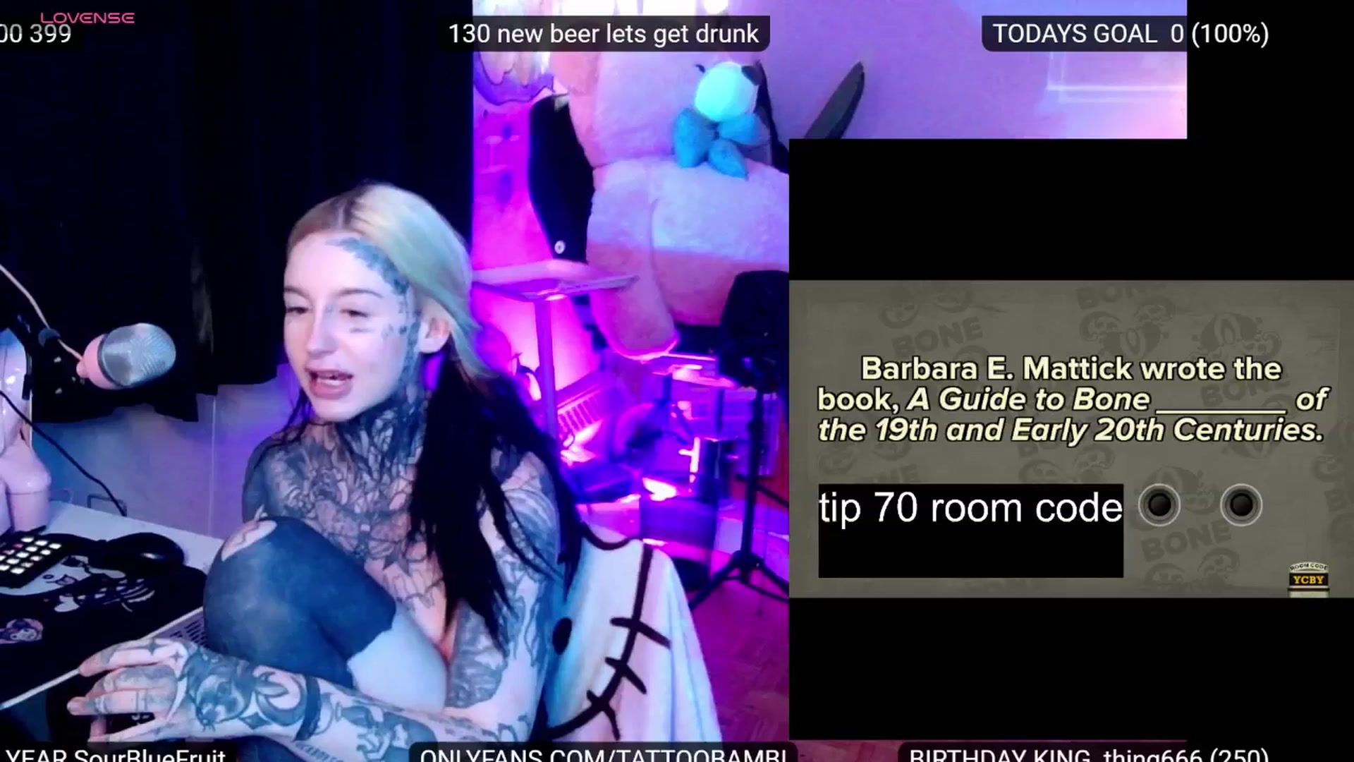 Gallery image thumbnail from Tattoobambi's myfreecams stream on, 07/12/2024, 24:06 image 15 of 20