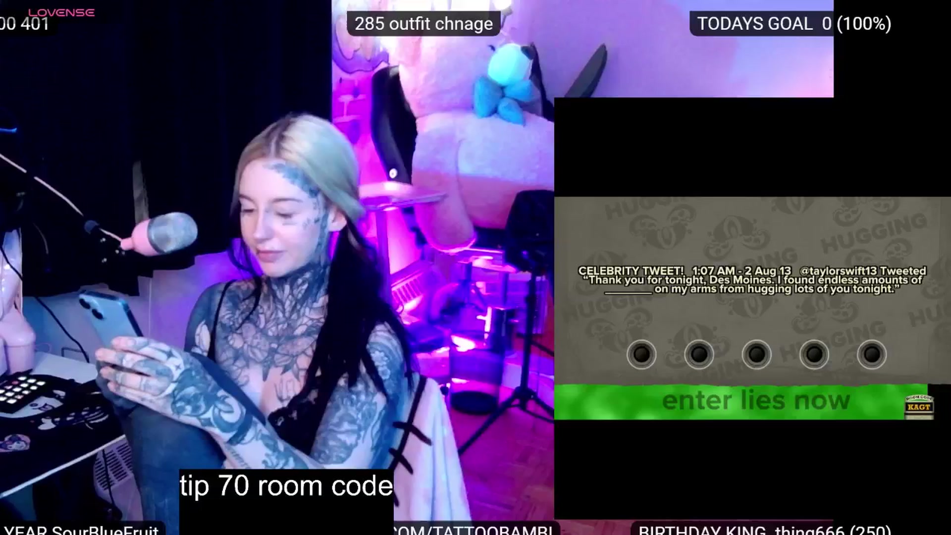 Gallery image thumbnail from Tattoobambi's myfreecams stream on, 07/12/2024, 24:06 image 11 of 20