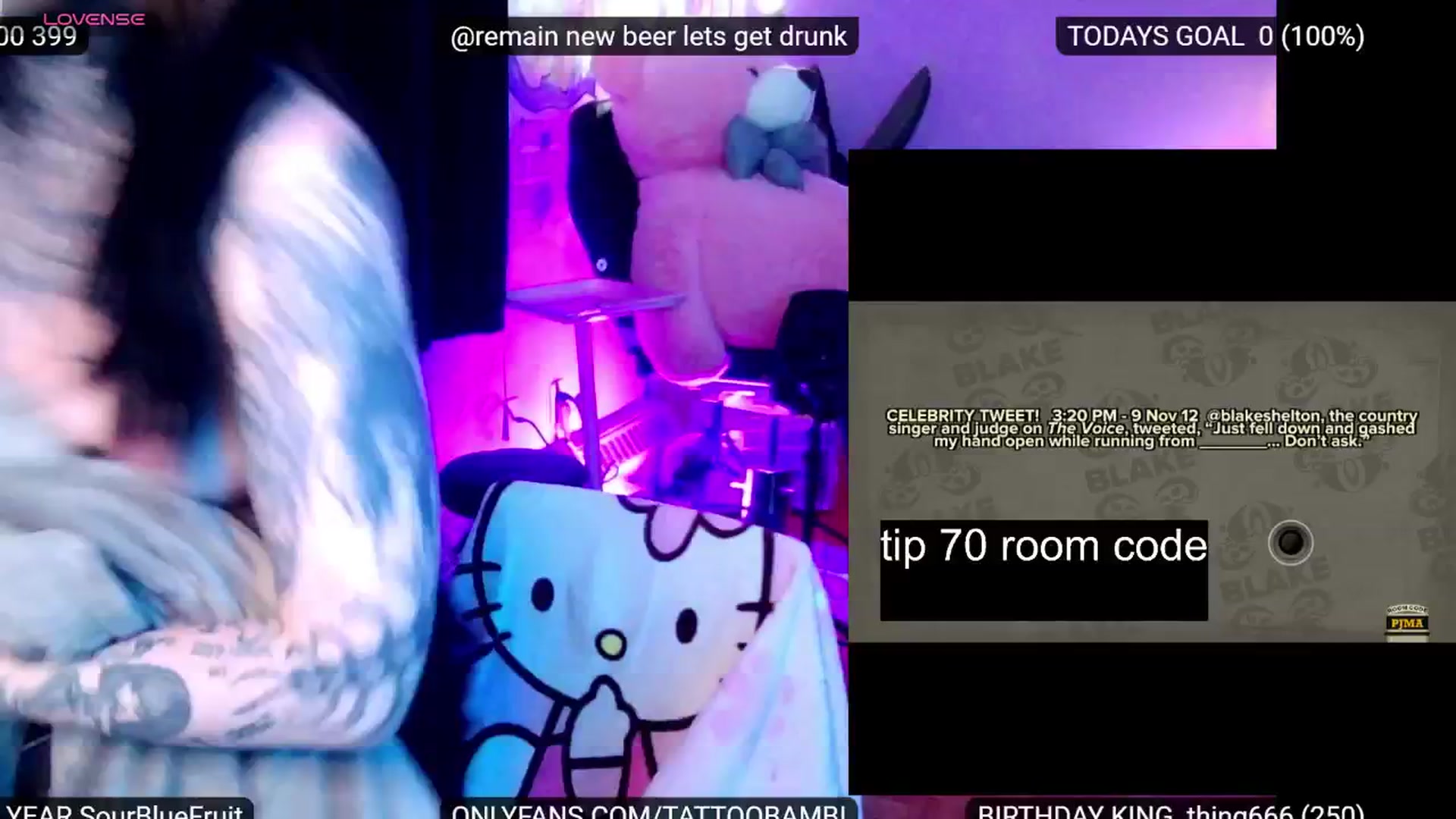 Gallery image thumbnail from Tattoobambi's myfreecams stream on, 07/12/2024, 24:06 image 18 of 20