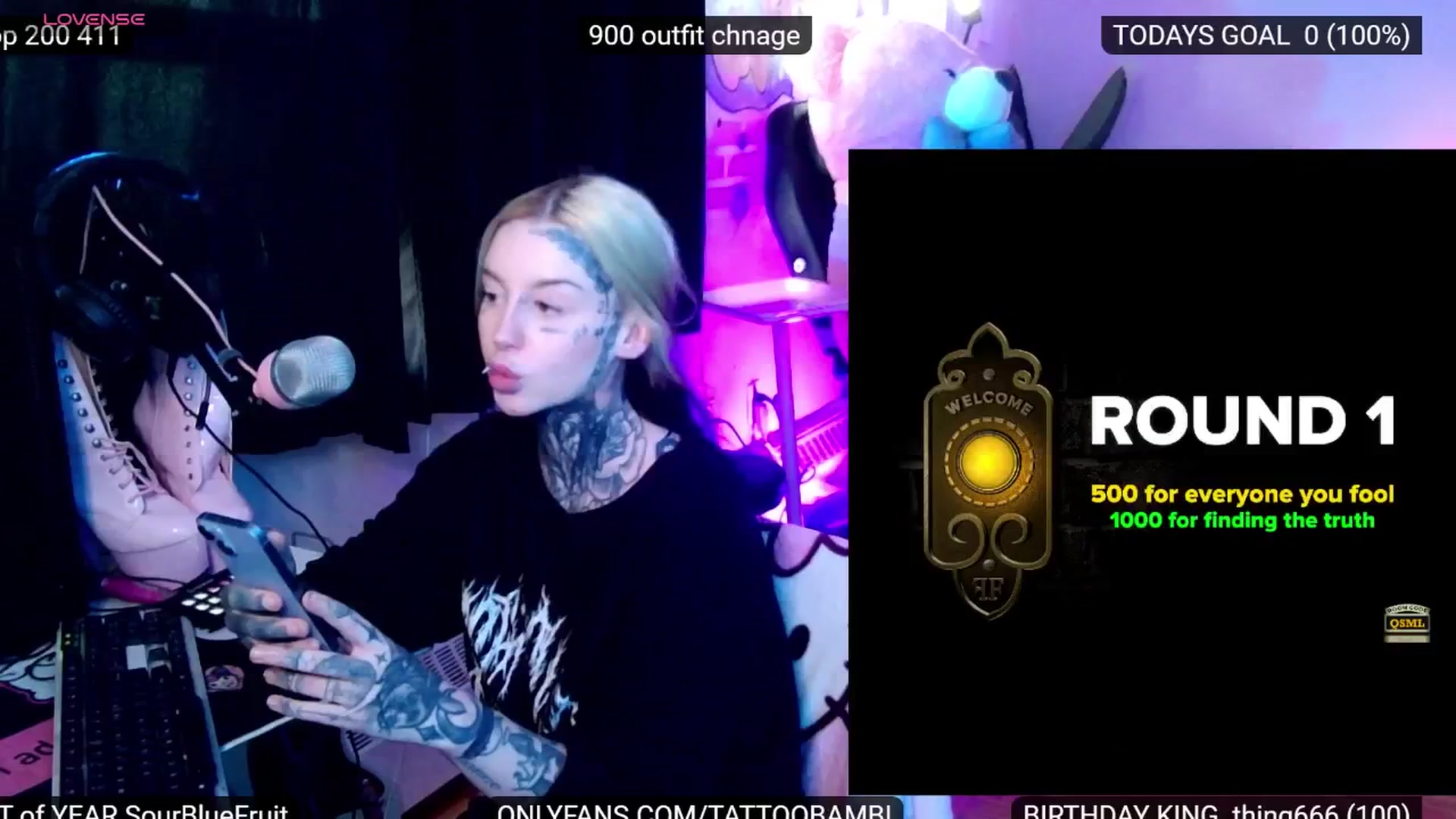 Gallery image thumbnail from Tattoobambi's myfreecams stream on, 07/12/2024, 24:06 image 4 of 20