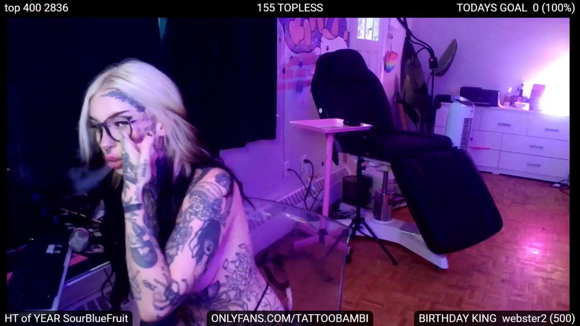 Gallery image thumbnail from Tattoobambi's myfreecams stream on, 08/21/2024, 02:36 image 9 of 20